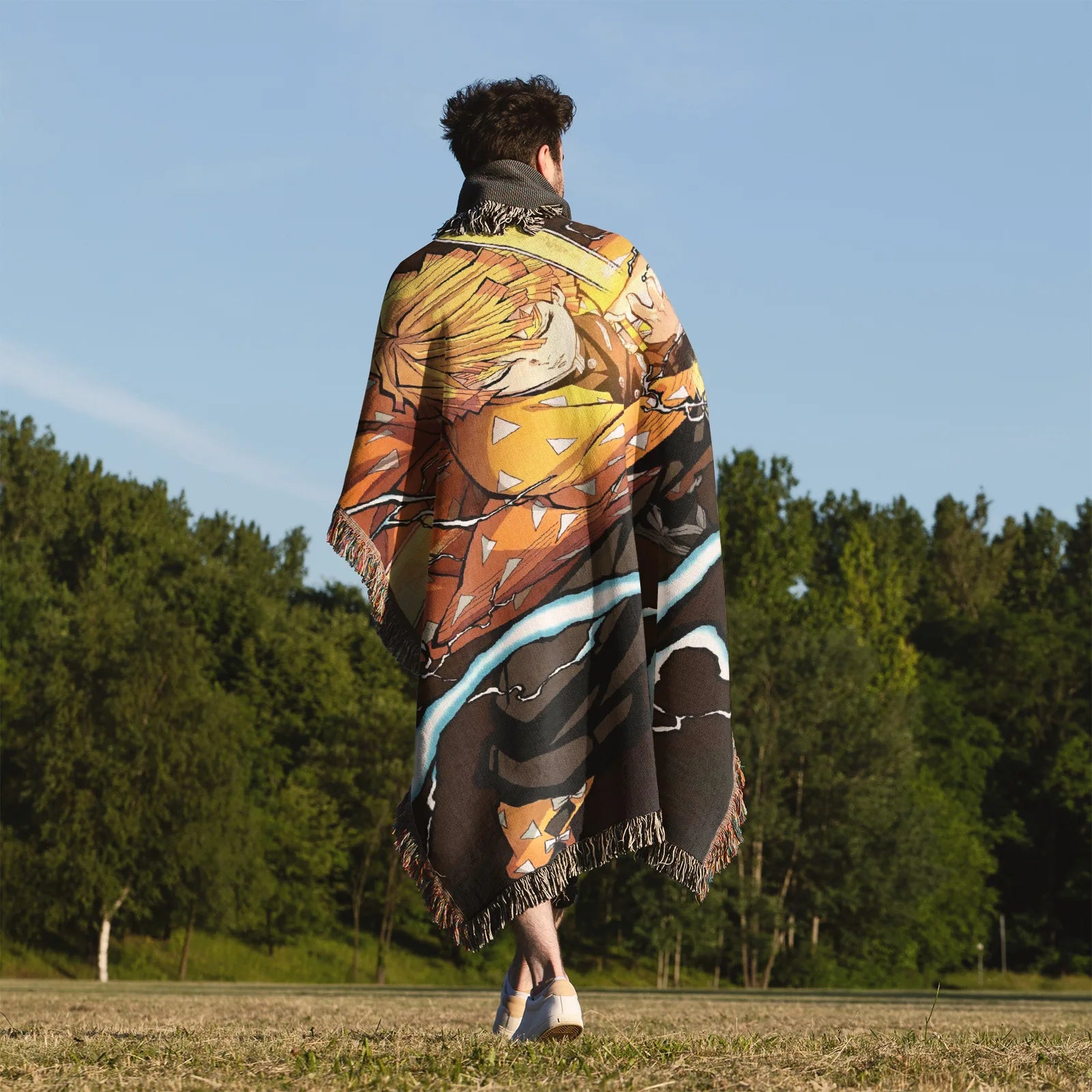 Demon Slayer Jump Comic Poster Woven Throw Blanket Tapestry – Personality Anime Room Decor Gift-VI