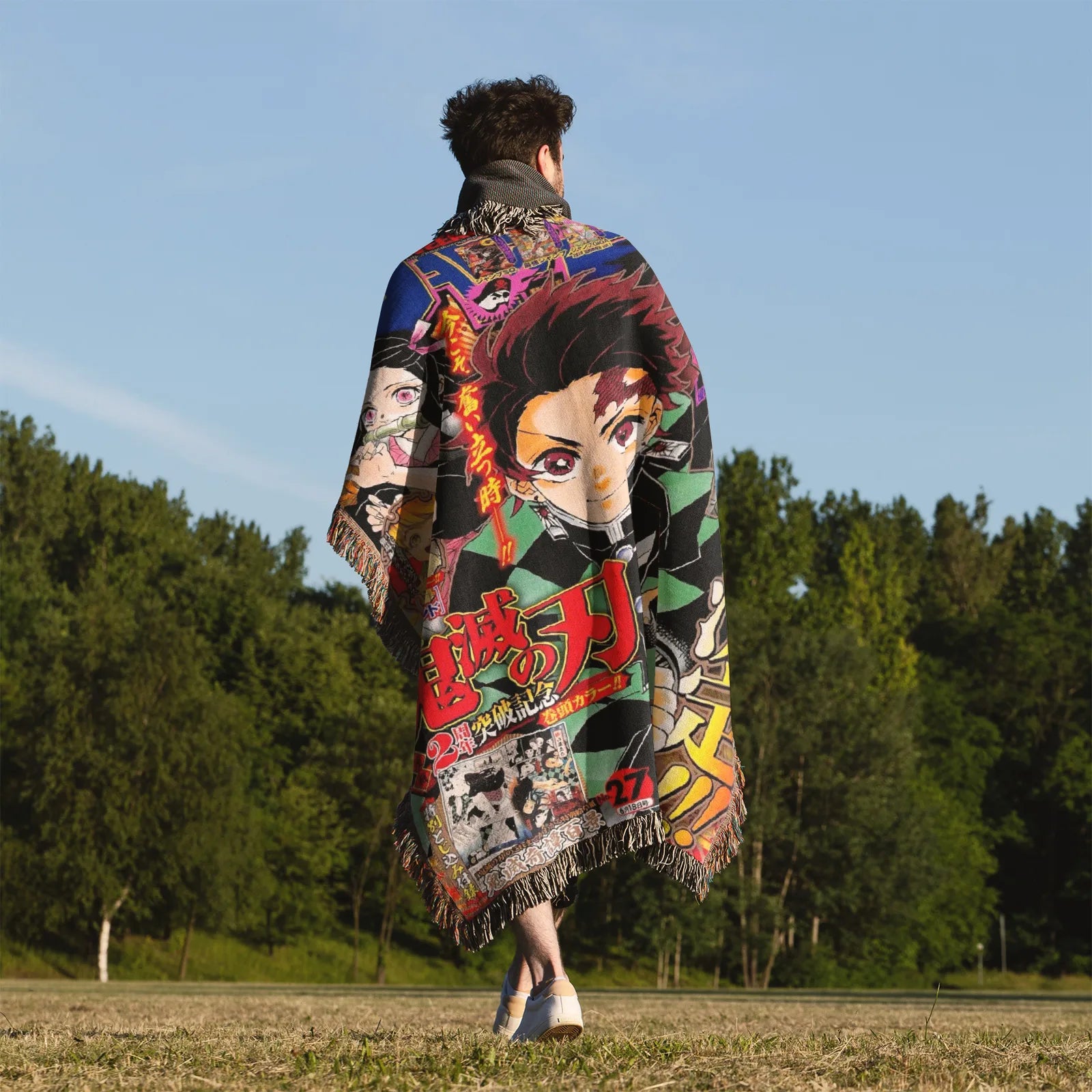 Demon Slayer Jump Comic Poster Tissé Couverture Tapisserie – Personnalité Anime Room Decor Cadeau-Ⅱ