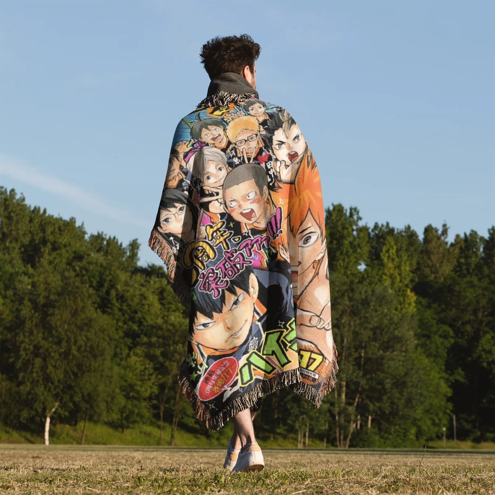 Haikyuu Woven Throw Blanket Tapestry – Personality Anime Room Decor Gift-III