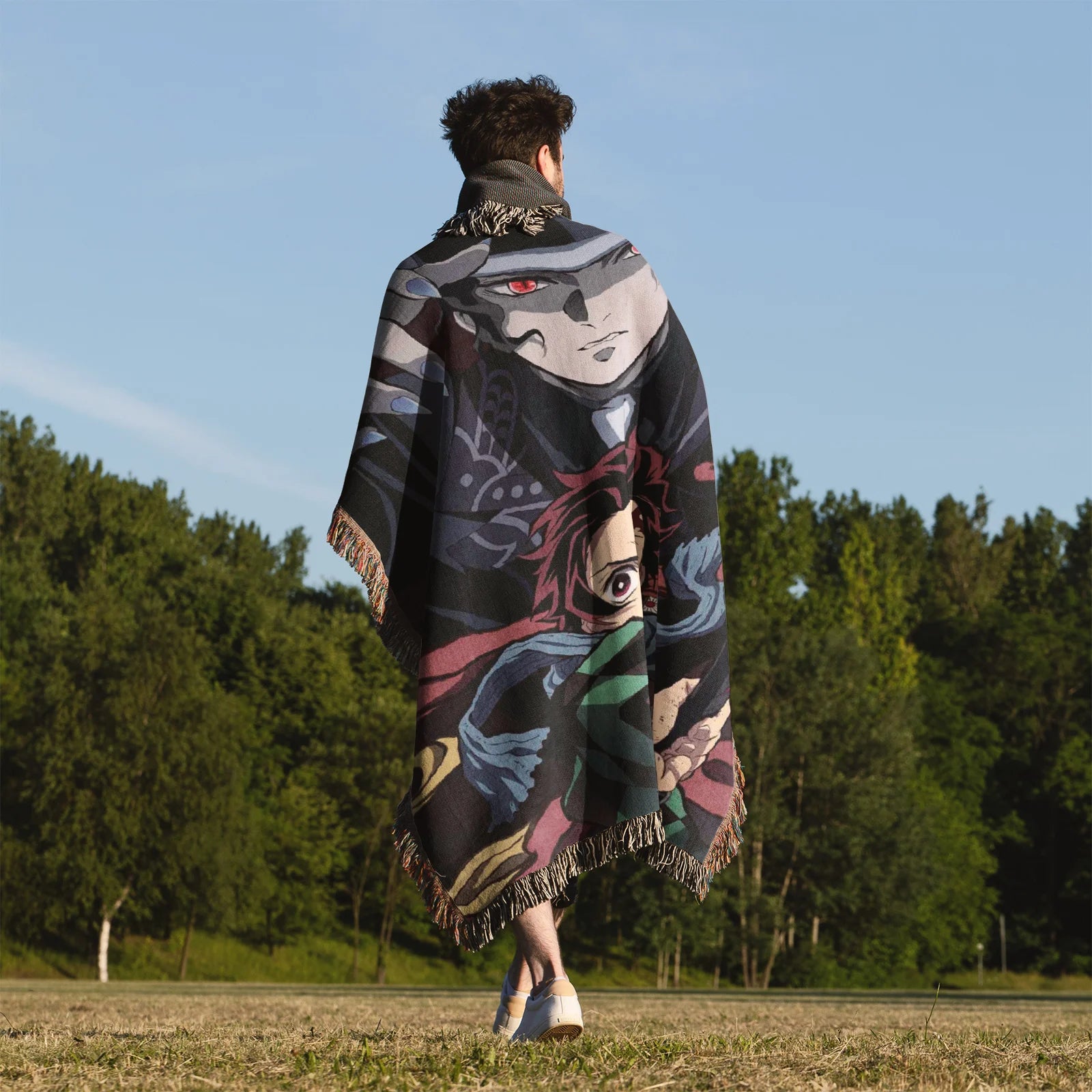 Demon Slayer Jump Comic Poster Woven Throw Blanket Tapestry – Personality Anime Room Decor Gift-XII