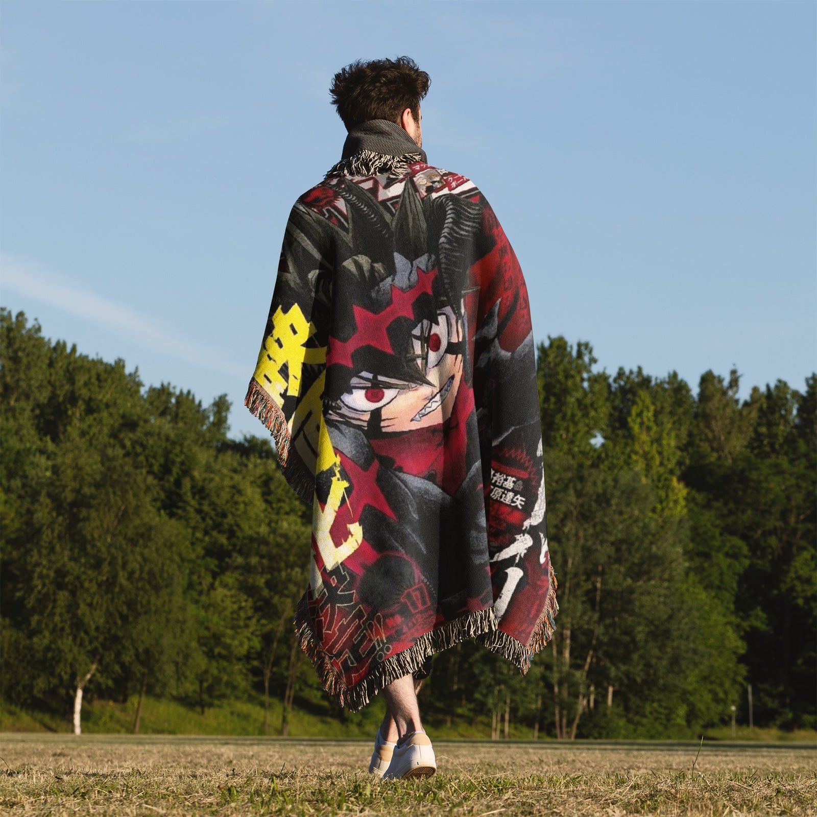 Black Clover Woven Throw Blanket Tapestry – Personality Anime Room Decor Gift-II