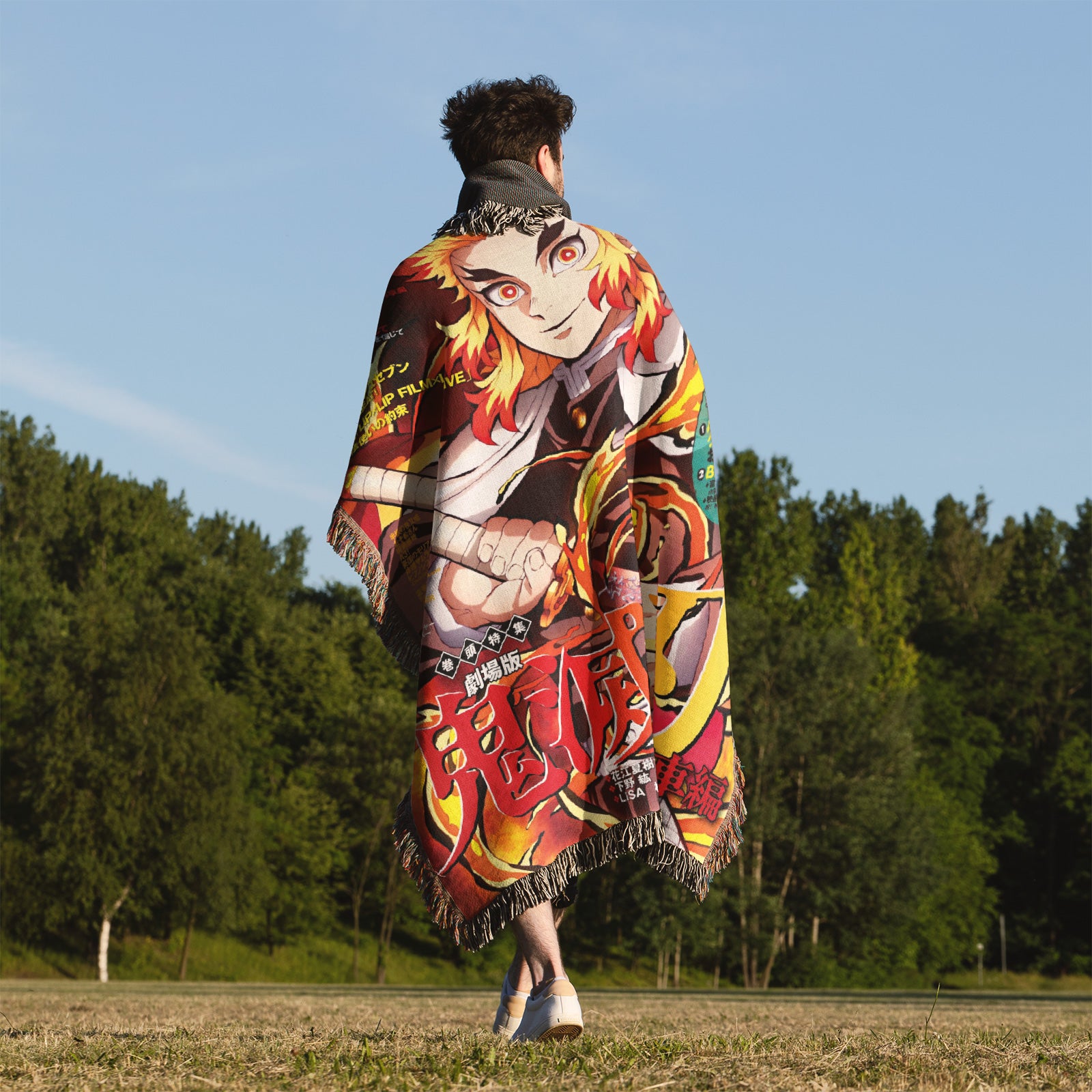 Demon Slayer Jump Comic Poster Woven Throw Blanket Tapestry – Personality Anime Room Decor Gift-IV