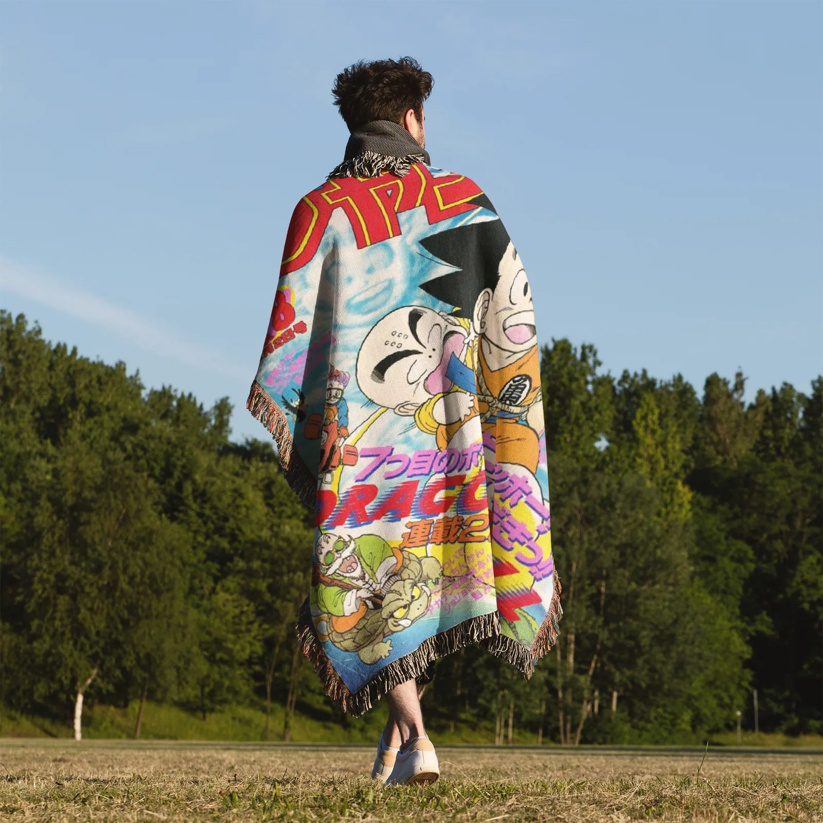 Dragon Ball Woven Throw Blanket Tapestry – Personality Anime Room Decor Gift-X