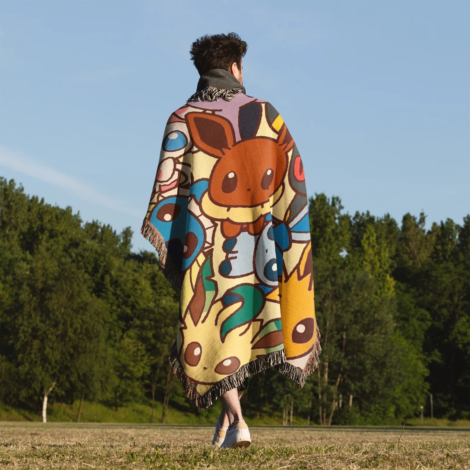 Tapisserie de couverture tissée Pokemon Gengar - Cadeau de décoration de chambre d'anime de personnalité-Ⅲ