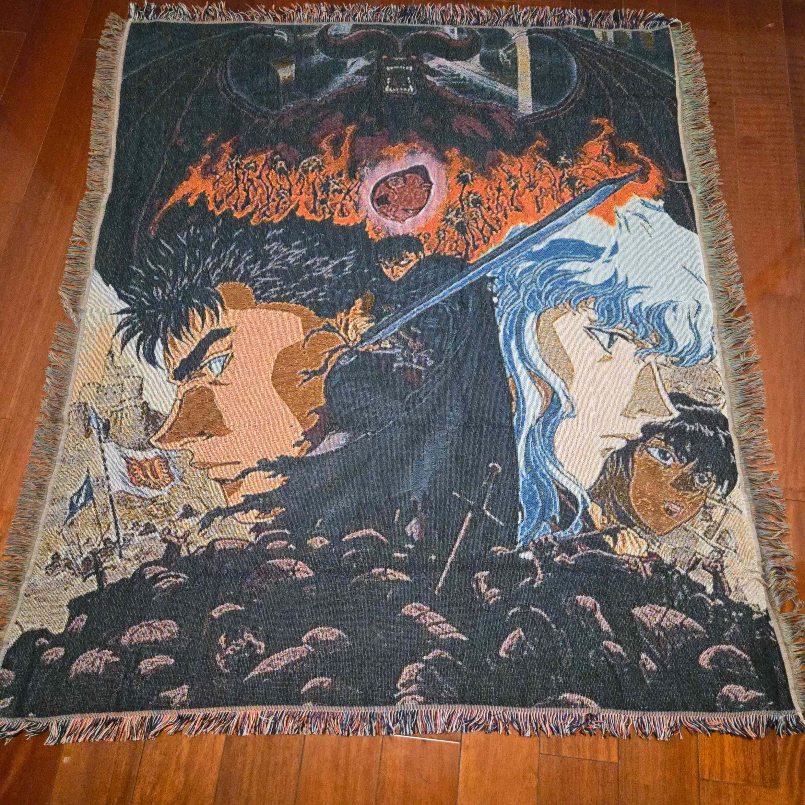 Berserk Woven Throw Blanket Tapestry – Personality Anime Room Decor Gift-II