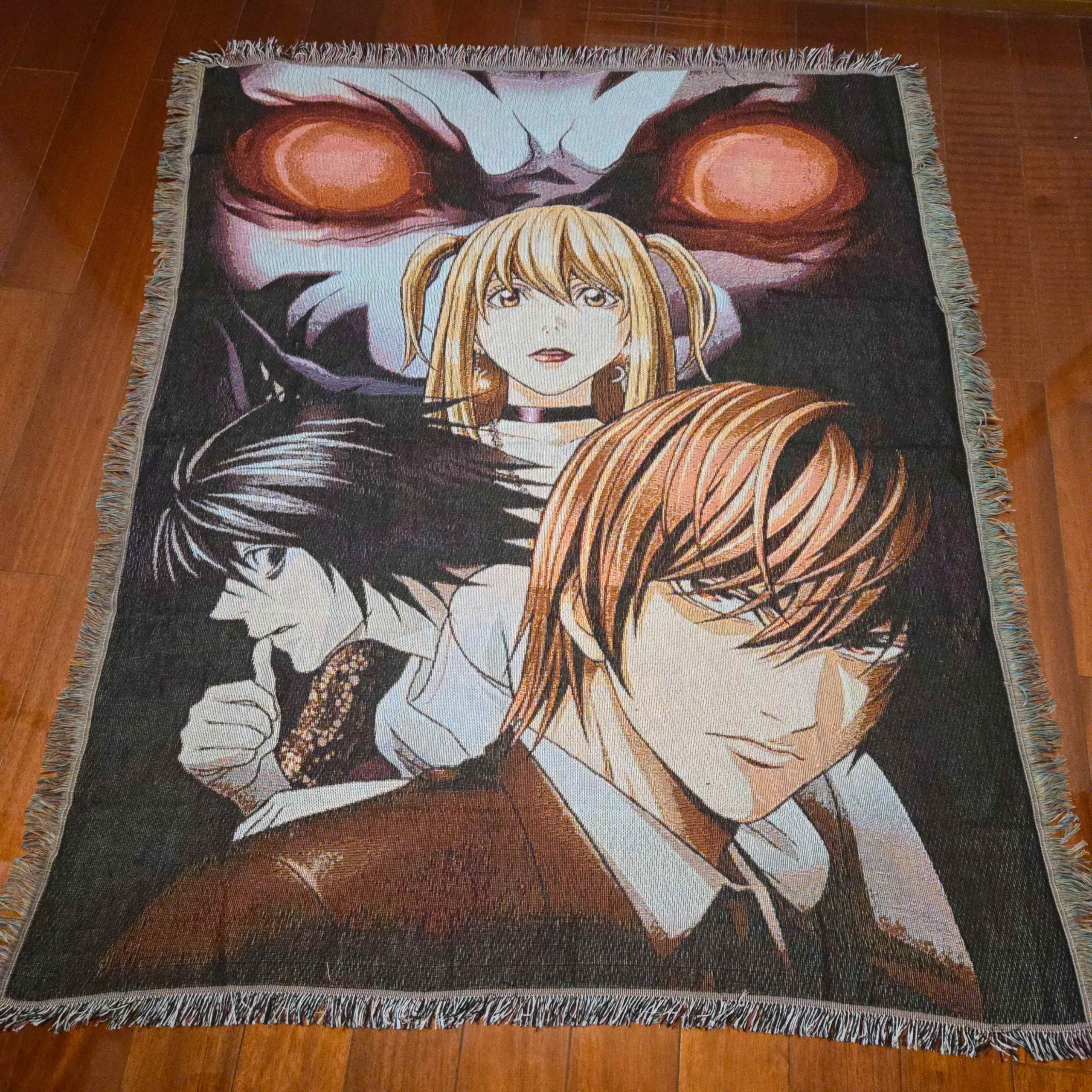 Death Note Woven Throw Blanket Tapestry – Personality Anime Room Decor Gift-II