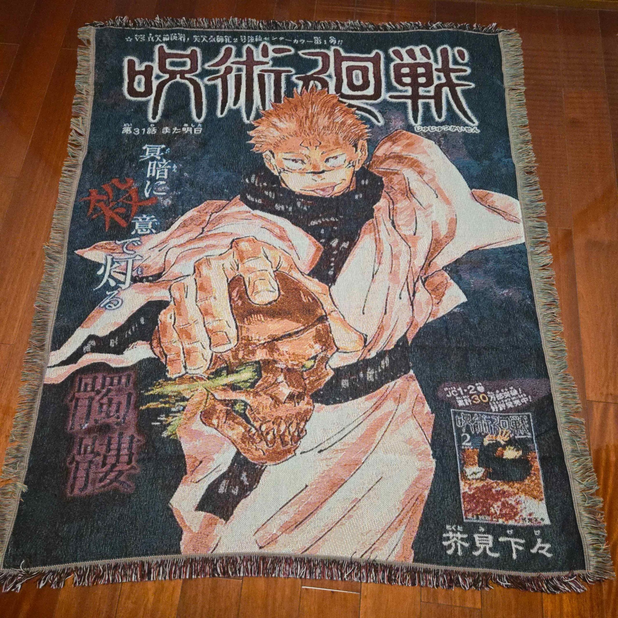 Couverture tissée Jujutsu Kaisen, tapisserie – personnalité, décoration de chambre d'anime, cadeau-Ⅲ