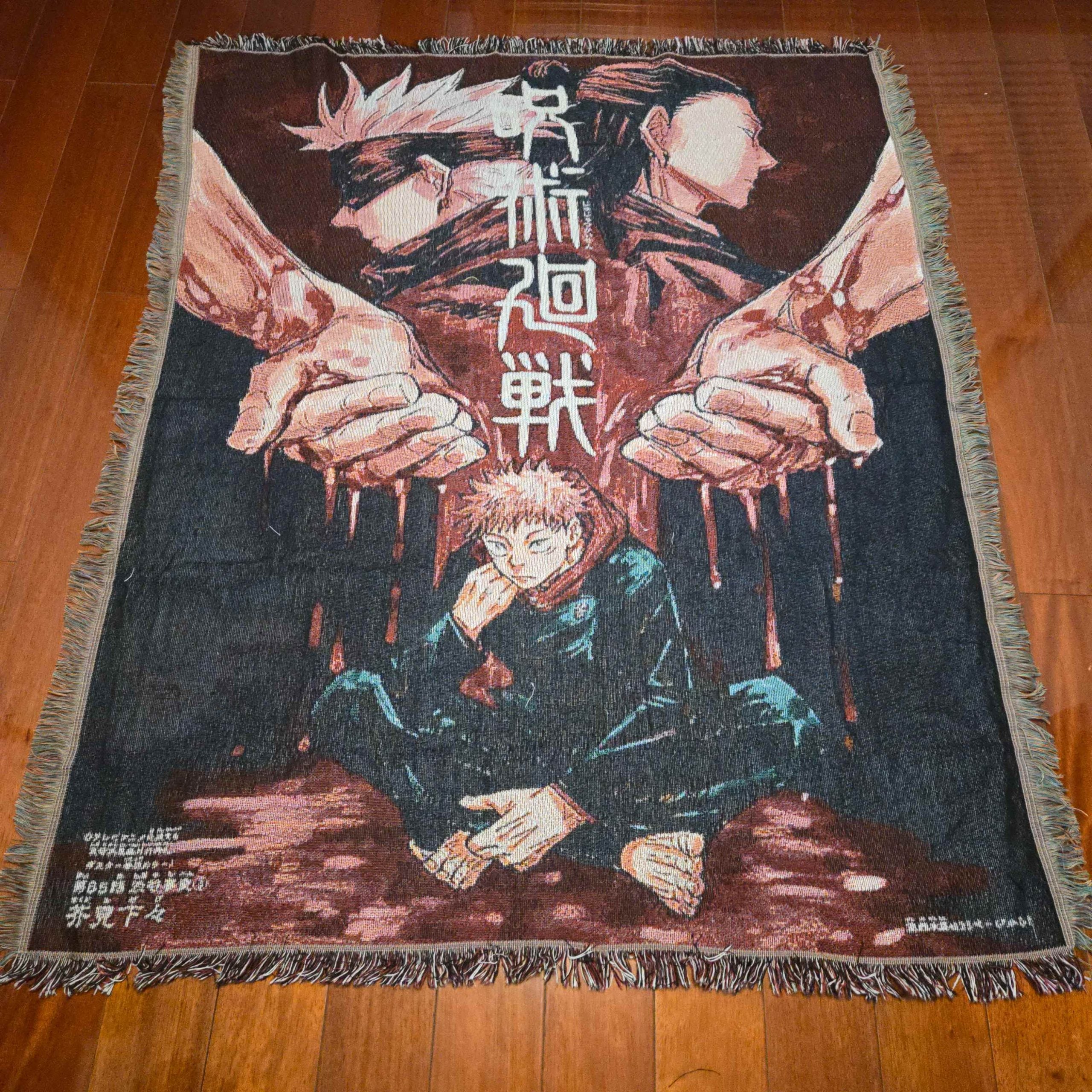Couverture tissée Jujutsu Kaisen, tapisserie – personnalité, décoration de chambre d'anime, cadeau-Ⅲ