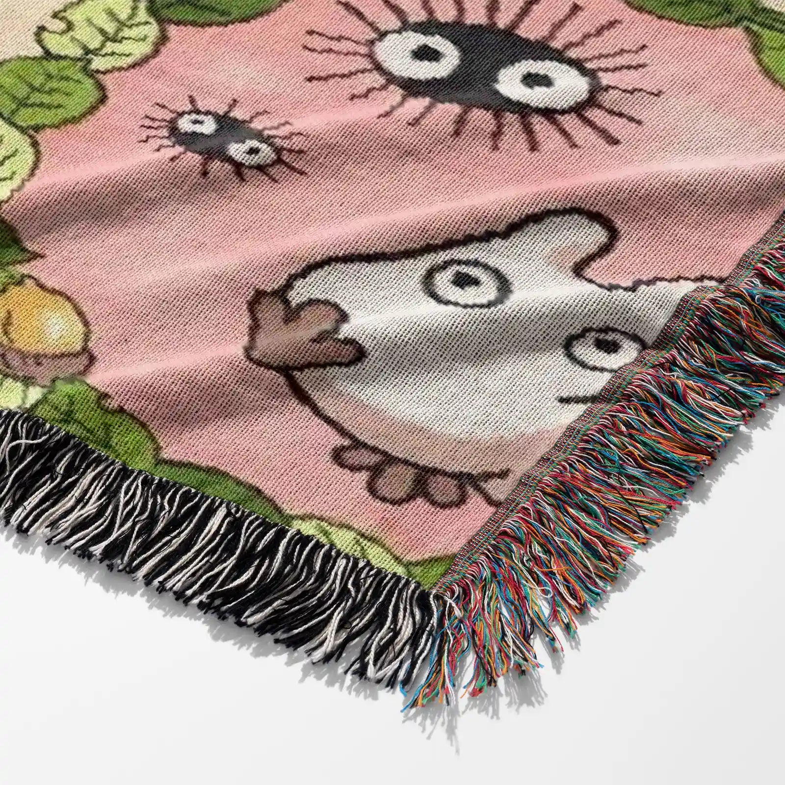 Studio Ghibli Woven Throw Blanket Tapestry – Personality Anime Room Decor Gift-I