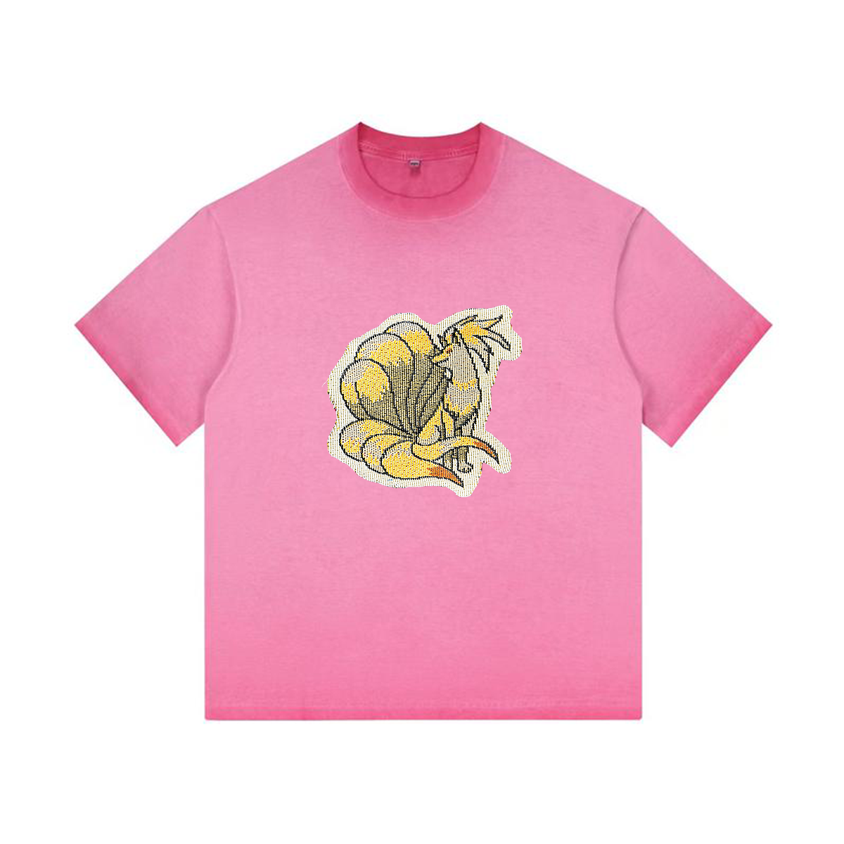 Ninetales Tapestry& Stylish PoPkémon Patch Appliqué Gradient Vintage Washed T-Shirt,Ideal Gift for Fans,T55