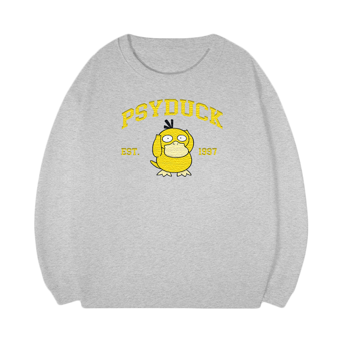 PSYDUCK Embroidered Anime Character Unisex T-Shirt,Crewneck,Hoodie,Stylish Gift for Friends,E29