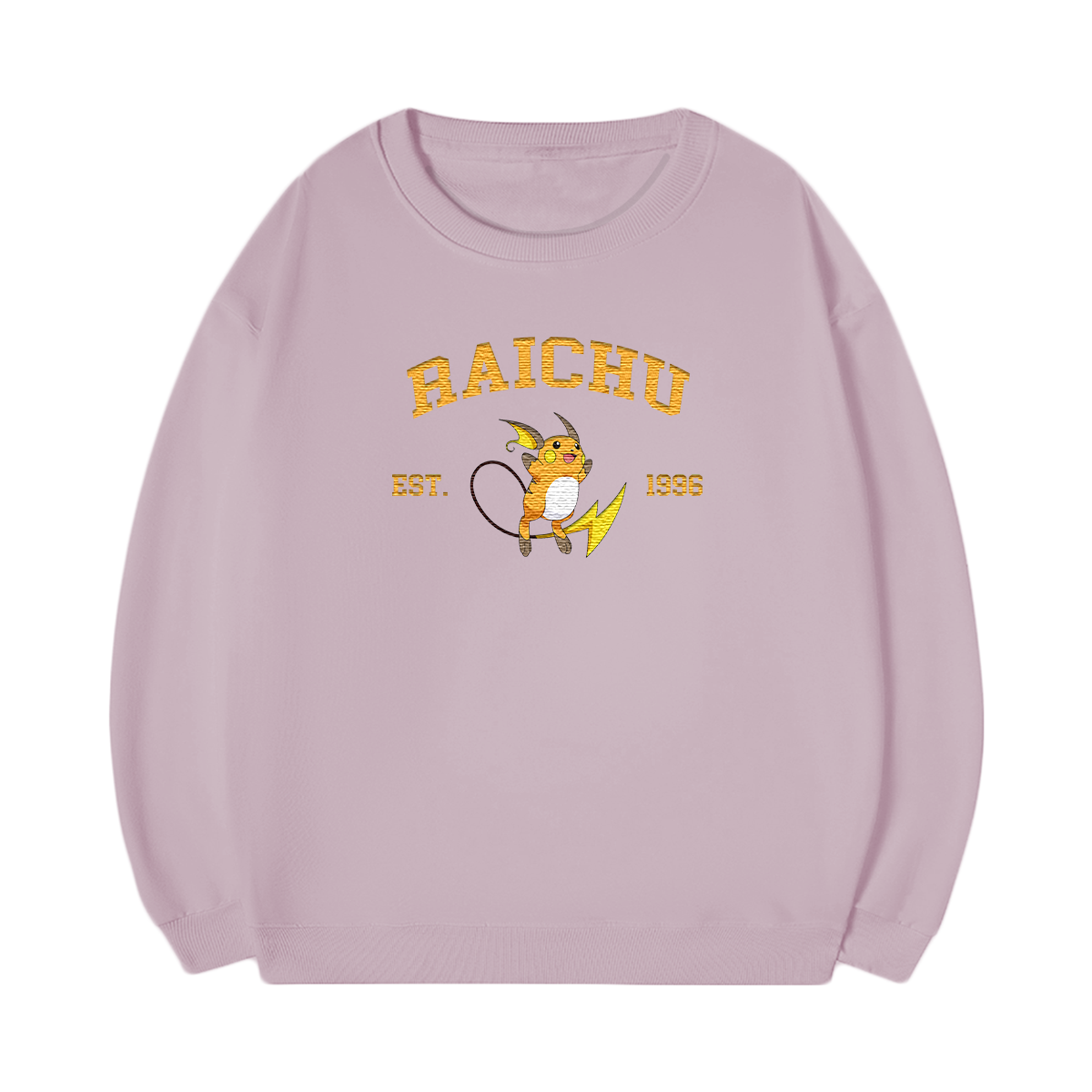 RAICHU Embroidered Anime Character Unisex T-Shirt,Crewneck,Hoodie,Stylish Gift for Friends,E129