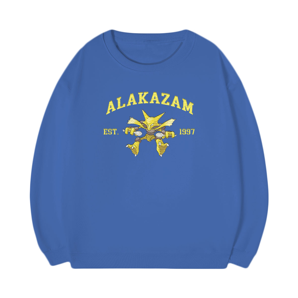 ALAKAZAM Embroidered Anime Character Unisex T-Shirt,Crewneck,Hoodie,Stylish Gift for Friends,E99