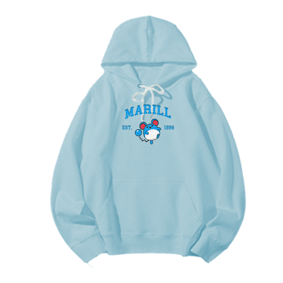 MARILL Embroidered Anime Character Unisex T-Shirt,Crewneck,Hoodie,Stylish Gift for Friends,E236