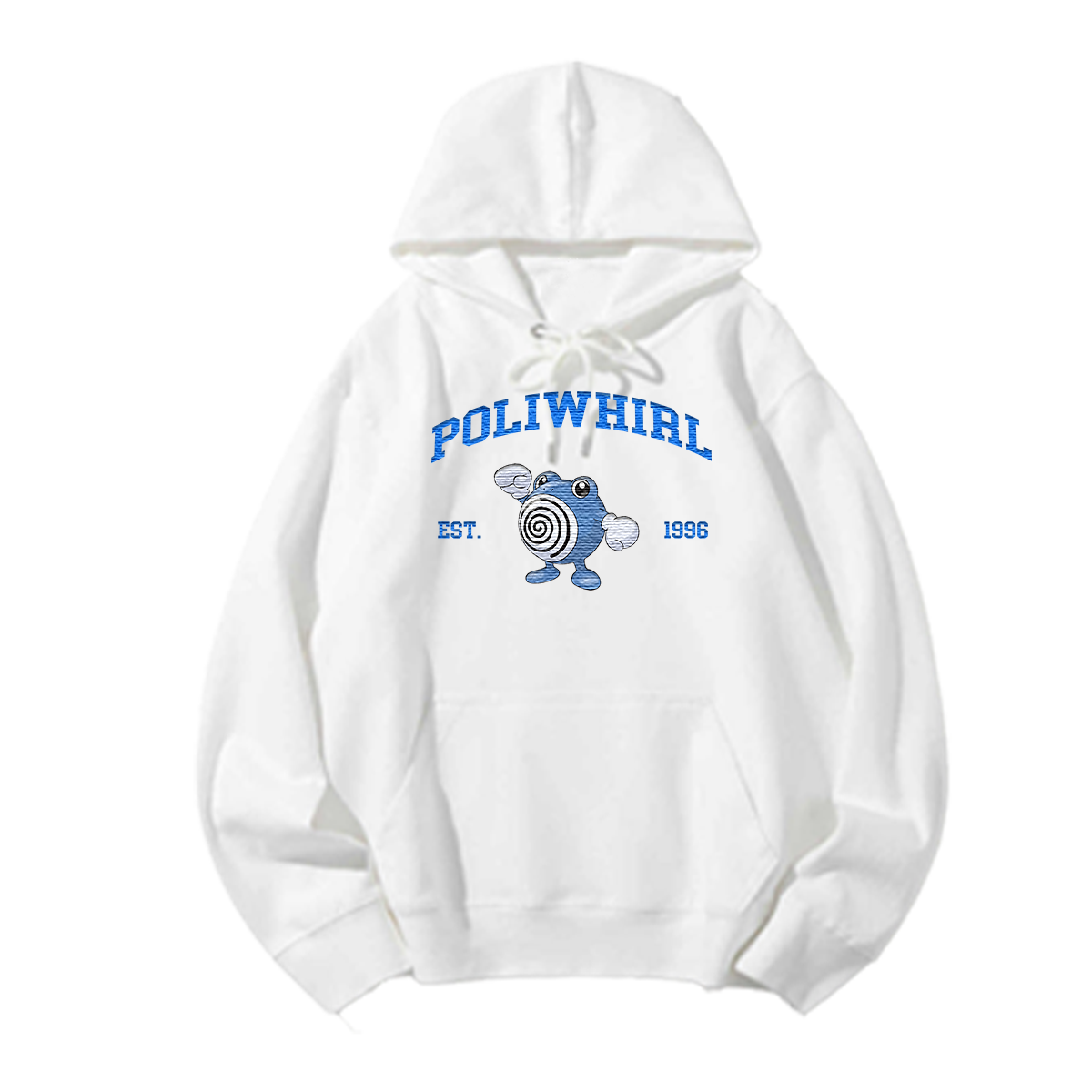 POLIWHIRL Embroidered Anime Character Unisex T-Shirt,Crewneck,Hoodie,Stylish Gift for Friends,E40