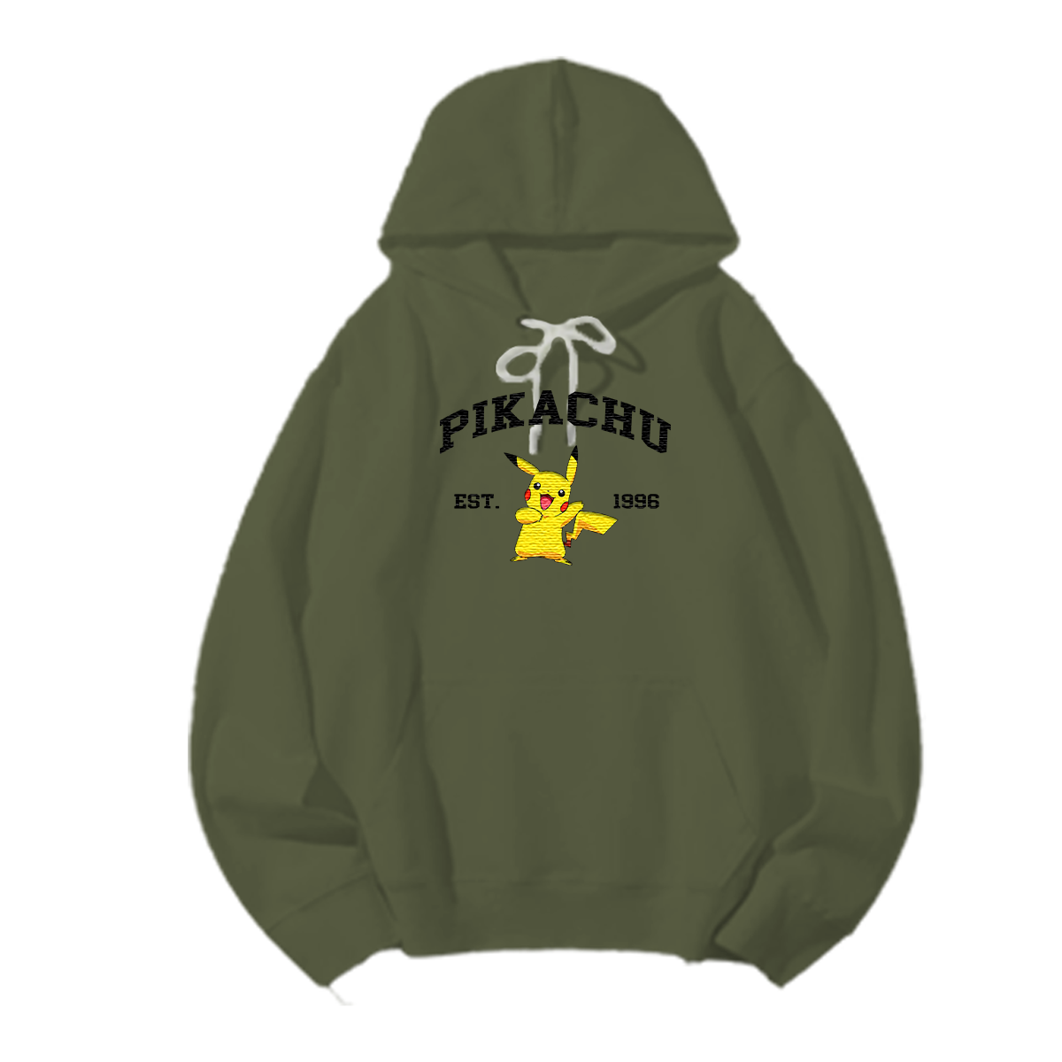 PIKACHU Embroidered Anime Character Unisex T-Shirt,Crewneck,Hoodie,Stylish Gift for Friends,E62
