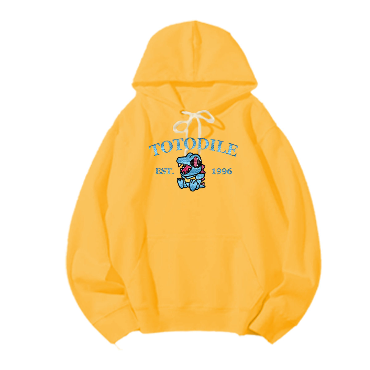 TOTODILE Embroidered Anime Character Unisex T-Shirt,Crewneck,Hoodie,Stylish Gift for Friends,E57