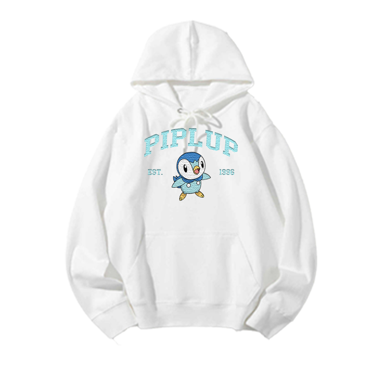PIPLUP Embroidered Anime Character Unisex T-Shirt,Crewneck,Hoodie,Stylish Gift for Friends,E05