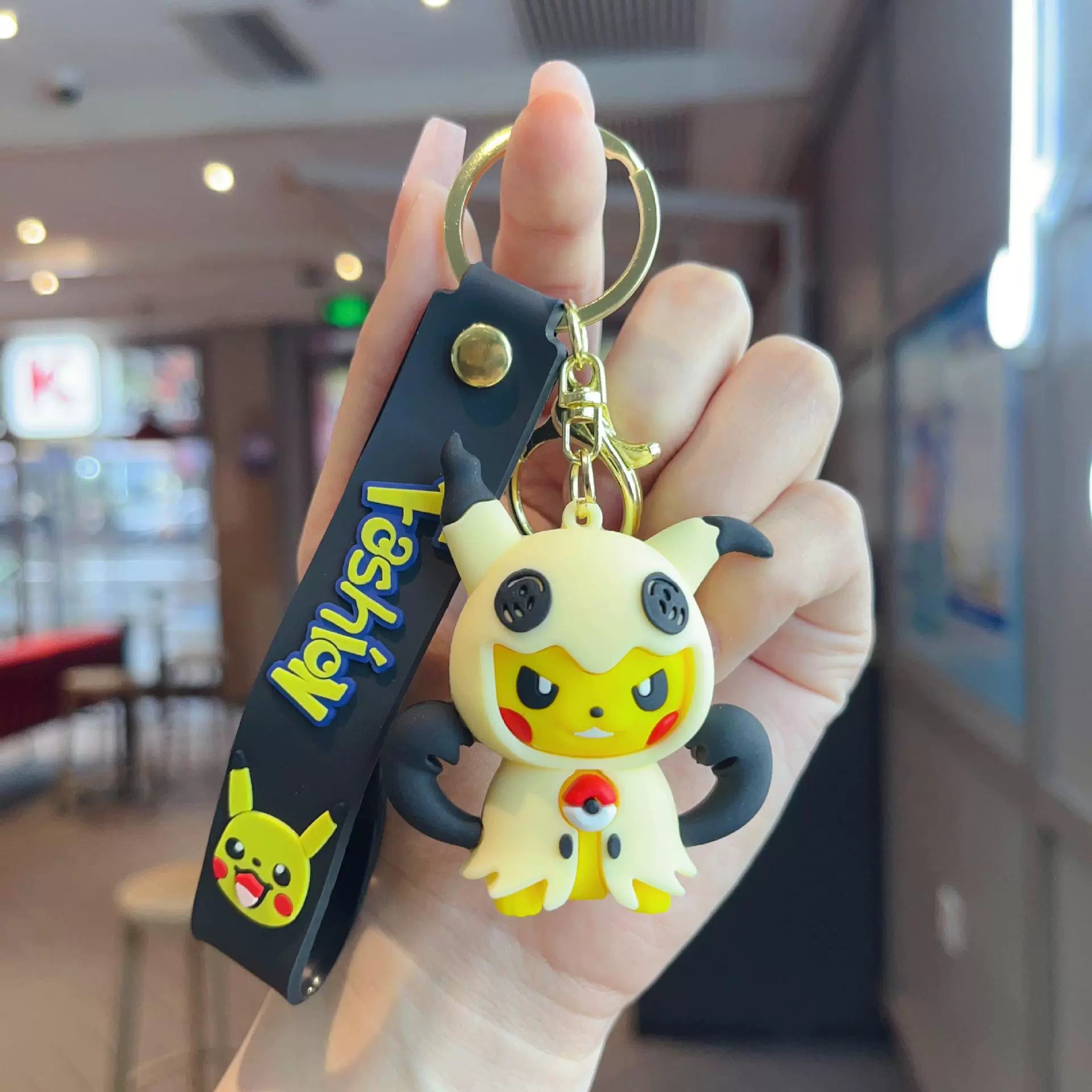 Cute Pikachu Cosplay Keychain,Decorative Bag Charm Gift for Friends,009