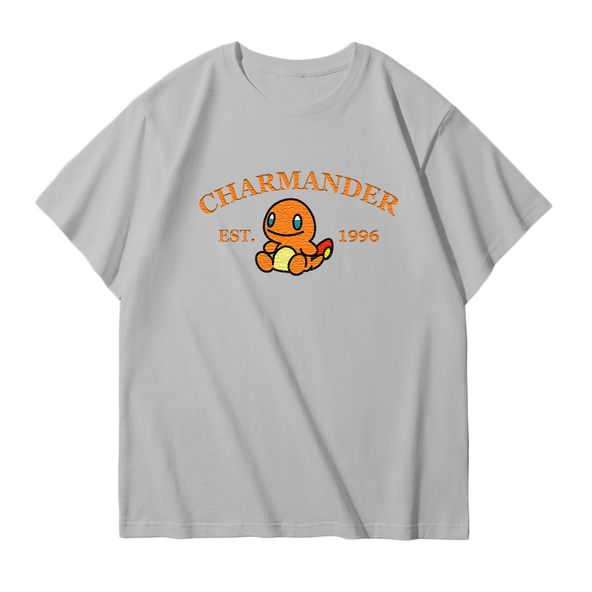 CHARMANDER Embroidered Anime Character Unisex T-Shirt,Crewneck,Hoodie,Stylish Gift for Friends,E190