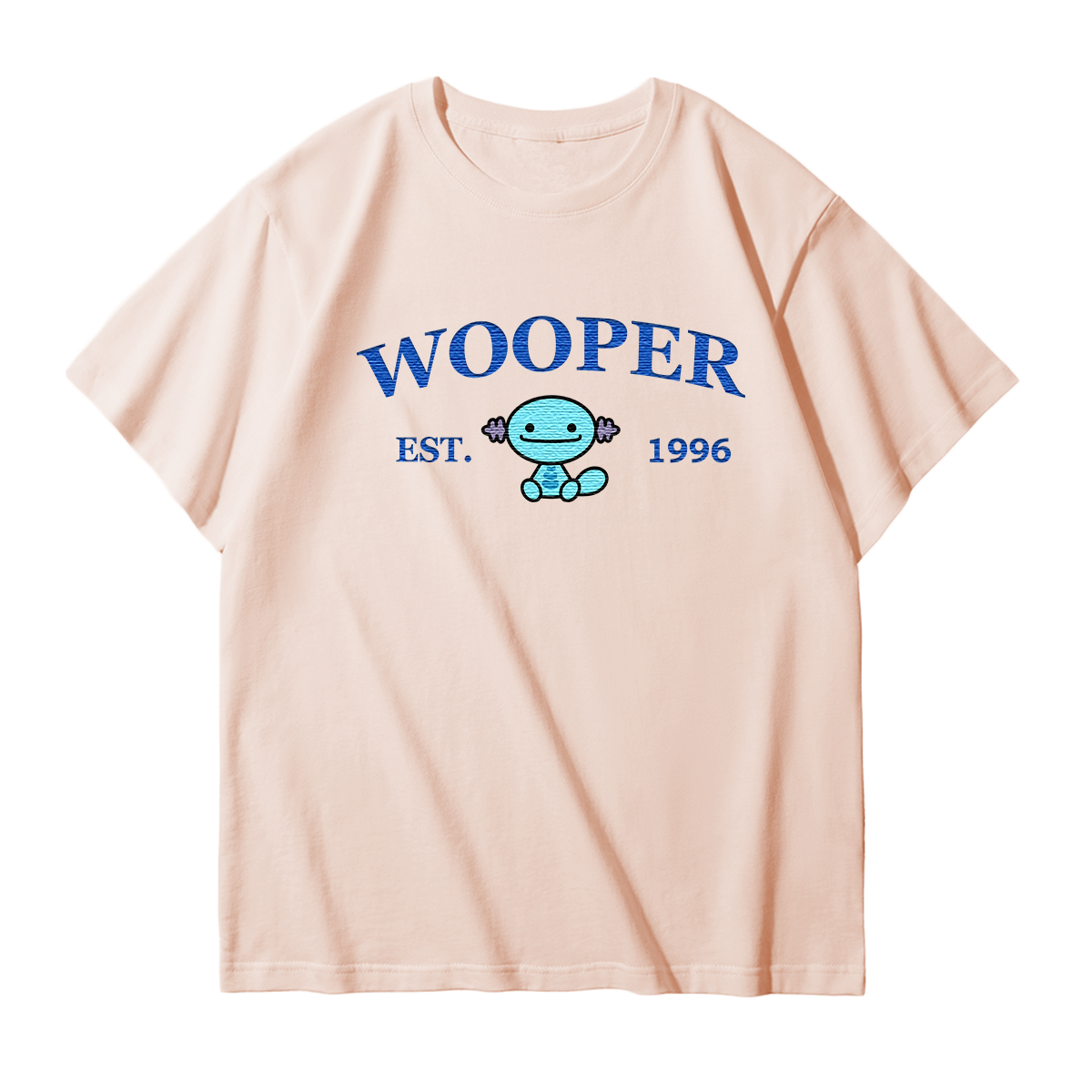 WOOPER Embroidered Anime Character Unisex T-Shirt,Crewneck,Hoodie,Stylish Gift for Friends,E177