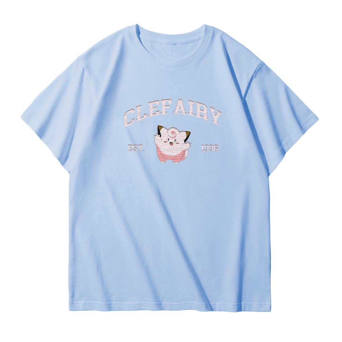 CLEFAIRY Embroidered Anime Character Unisex T-Shirt,Crewneck,Hoodie,Stylish Gift for Friends,E110