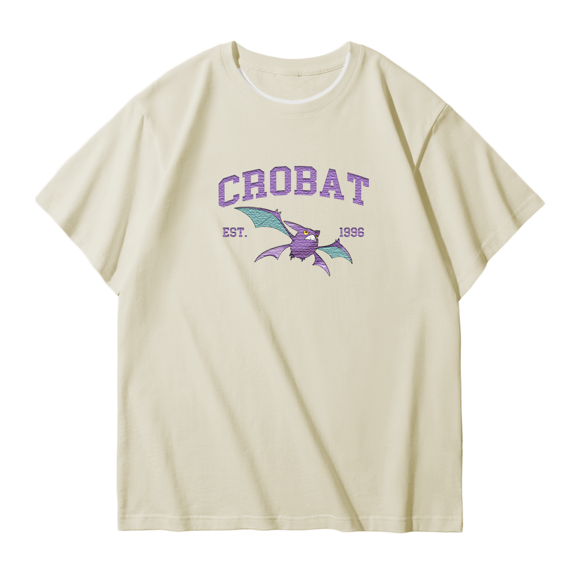 CROBAT Embroidered Anime Character Unisex T-Shirt,Crewneck,Hoodie,Stylish Gift for Friends,E87