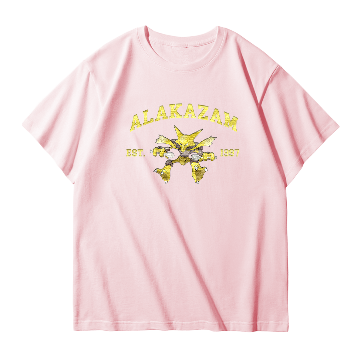 ALAKAZAM Embroidered Anime Character Unisex T-Shirt,Crewneck,Hoodie,Stylish Gift for Friends,E99
