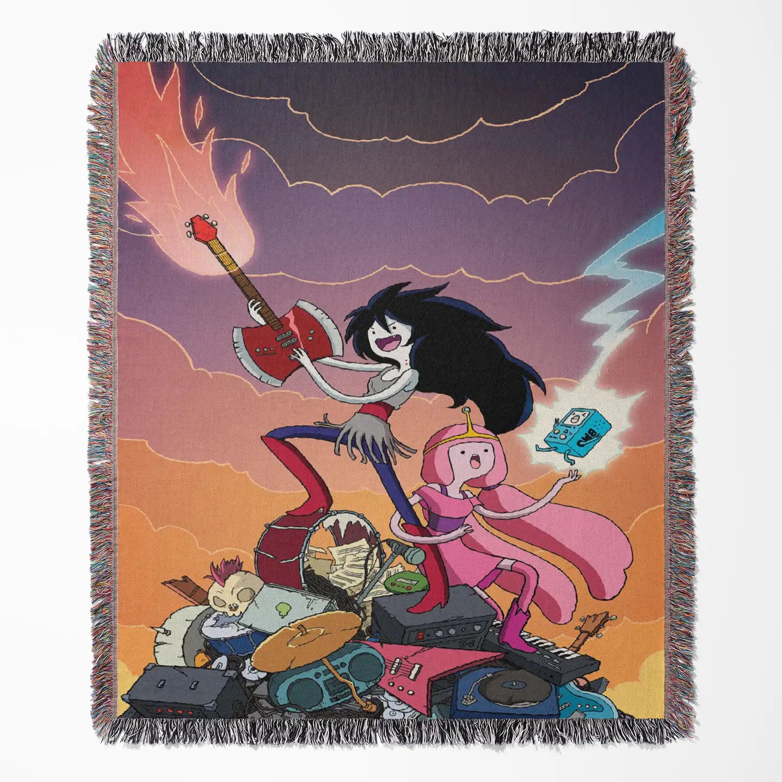 Adventure Time Woven Throw Blanket Tapestry – Personality Cartooon Room Decor Gift-IV