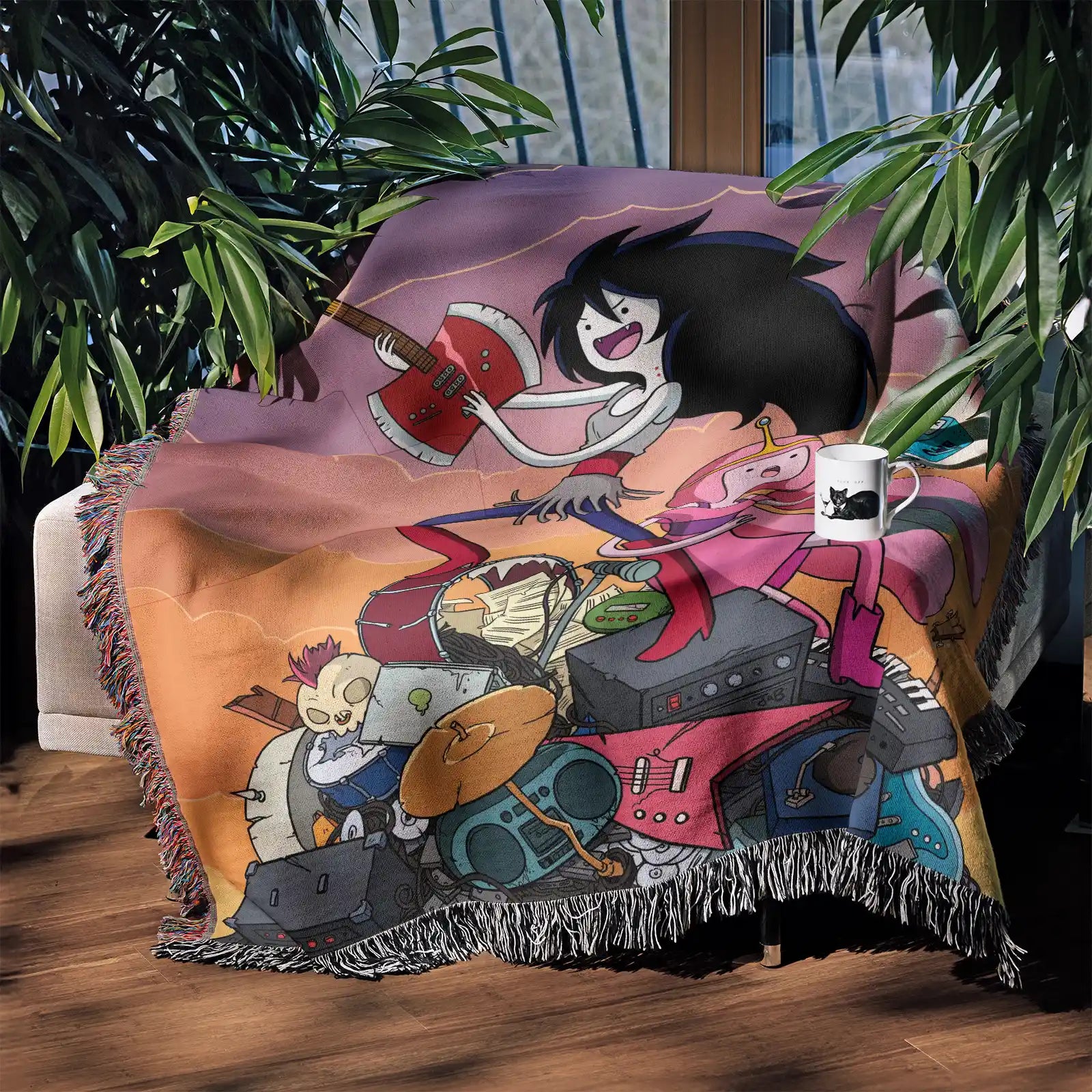 Adventure Time Woven Throw Blanket Tapestry – Personality Cartooon Room Decor Gift-IV