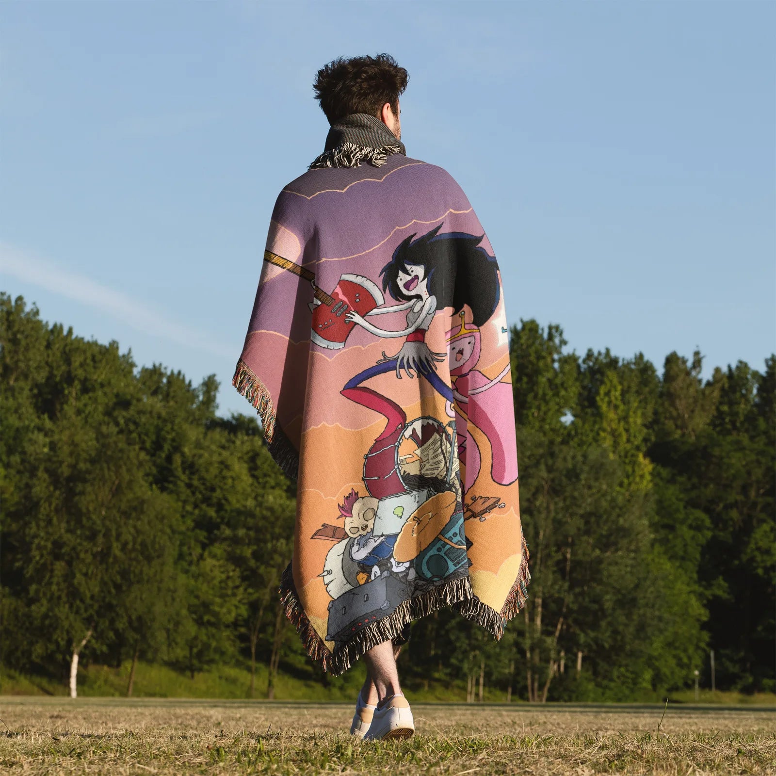 Adventure Time Woven Throw Blanket Tapestry – Personality Cartooon Room Decor Gift-IV