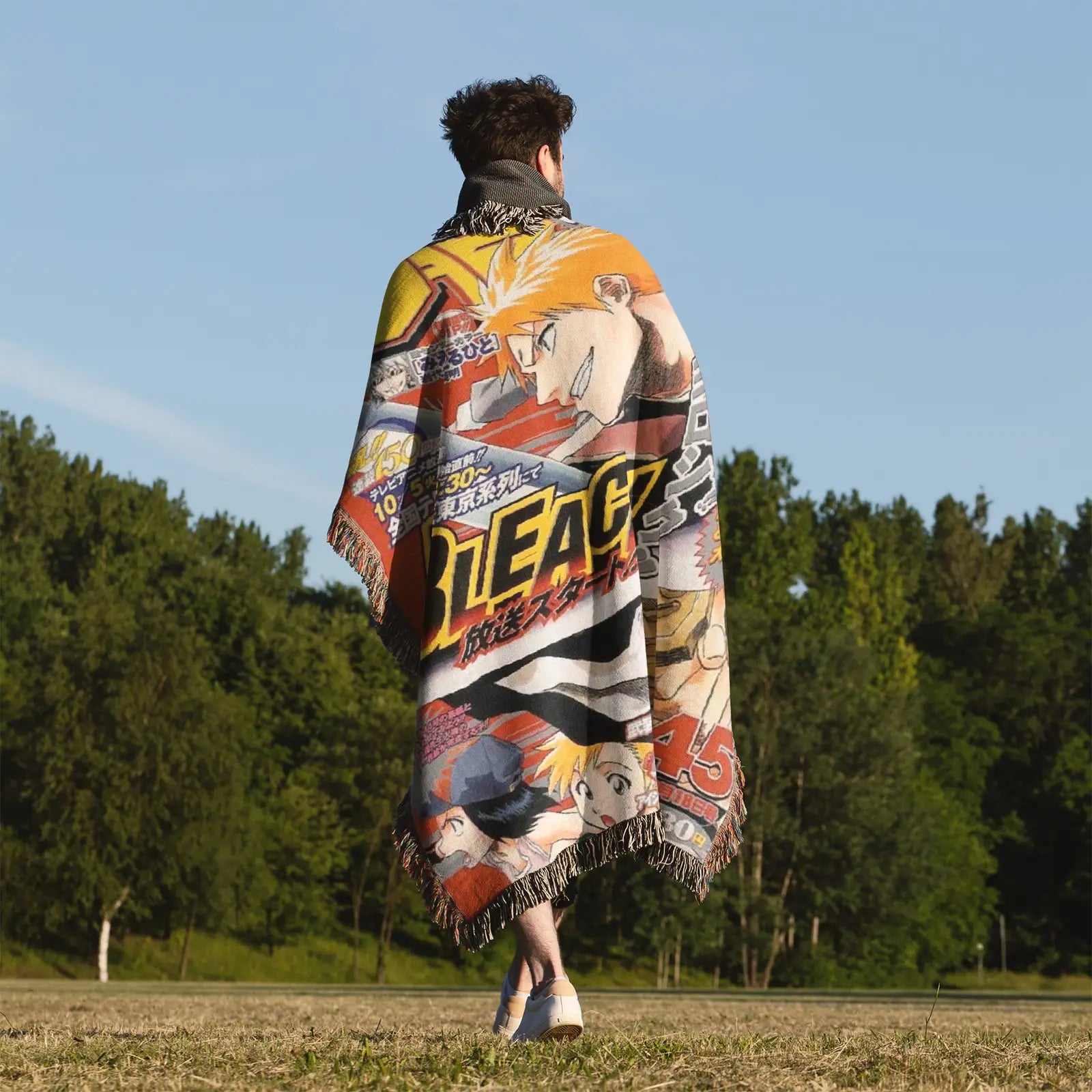 Bleach Anime Woven Throw Blanket Tapestry – Personality Anime Room Decor Gift-Ⅴ