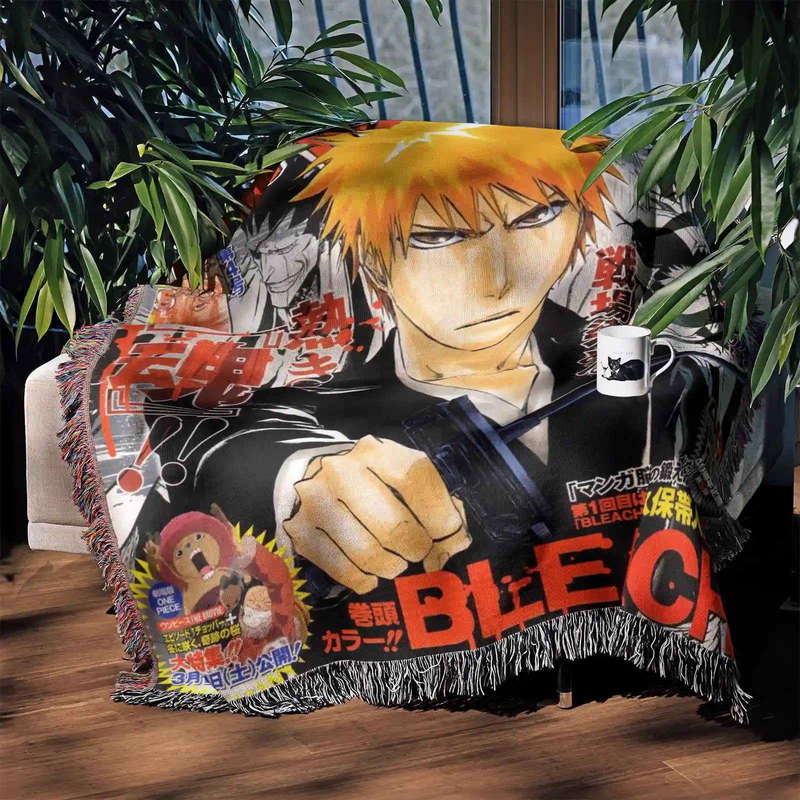 Bleach Anime Woven Throw Blanket Tapestry – Personality Anime Room Decor Gift-Ⅱ