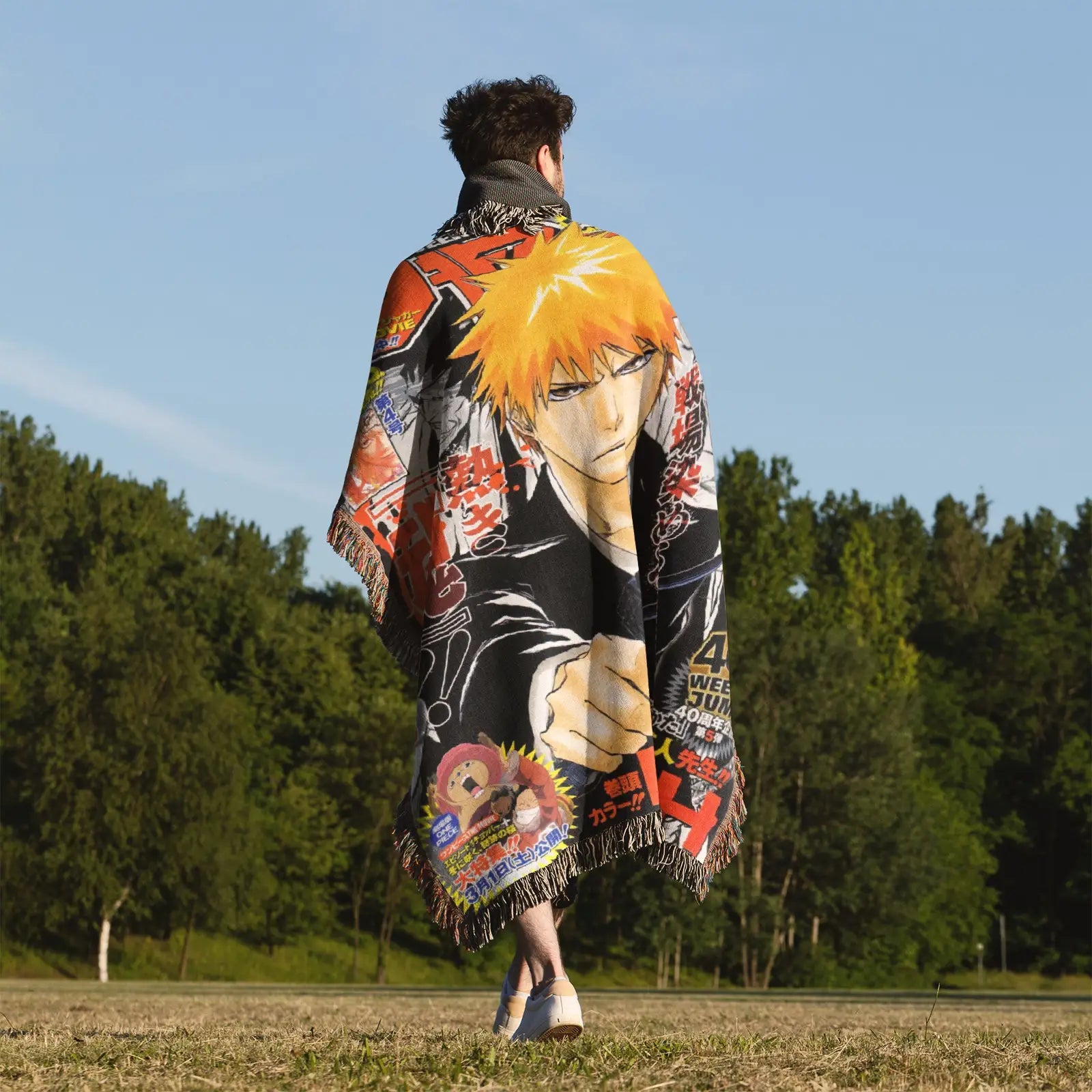 Bleach Anime Woven Throw Blanket Tapestry – Personality Anime Room Decor Gift-Ⅱ