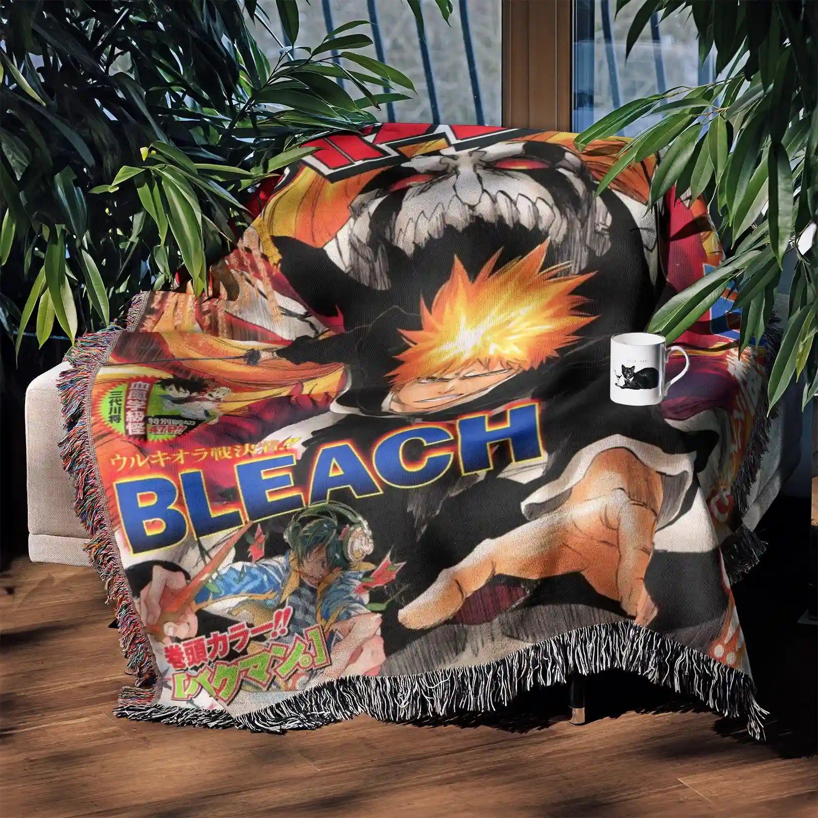 Bleach Anime Woven Throw Blanket Tapestry – Personality Anime Room Decor Gift-Ⅰ