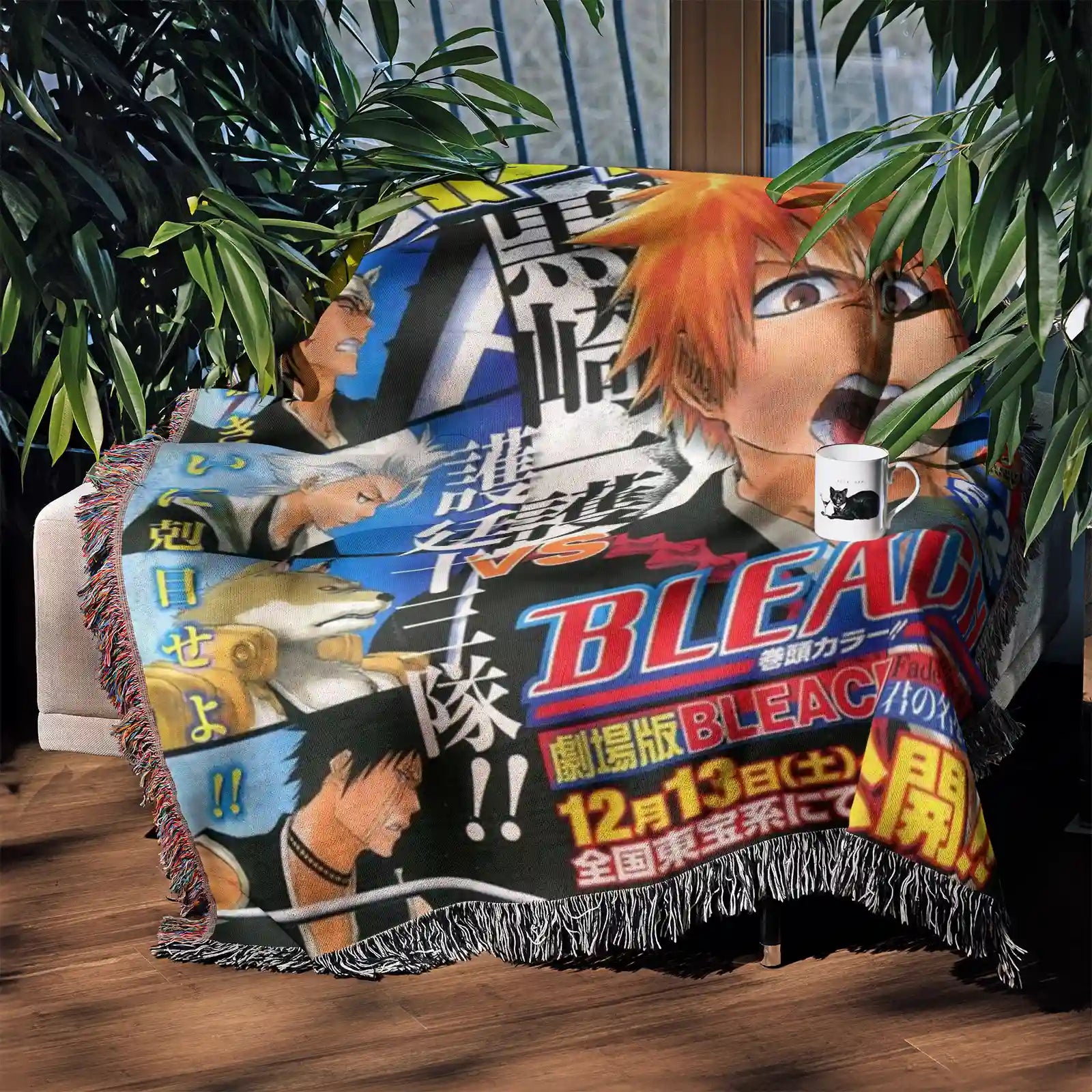 Bleach Anime Woven Throw Blanket Tapestry – Personality Anime Room Decor Gift-Ⅲ