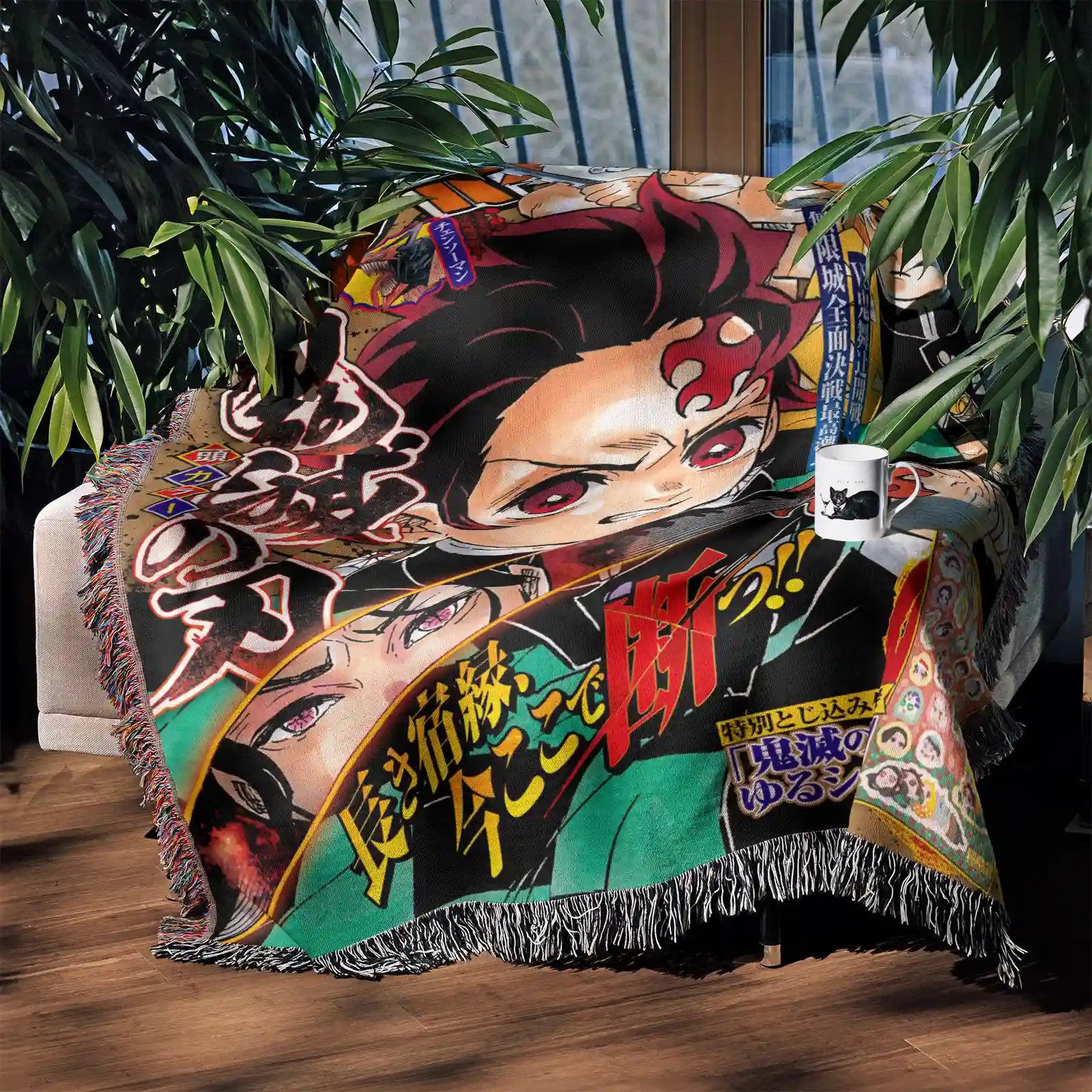 Demon Slayer Jump Comic Poster Tissé Couverture Tapisserie – Personnalité Anime Room Decor Cadeau-Ⅱ