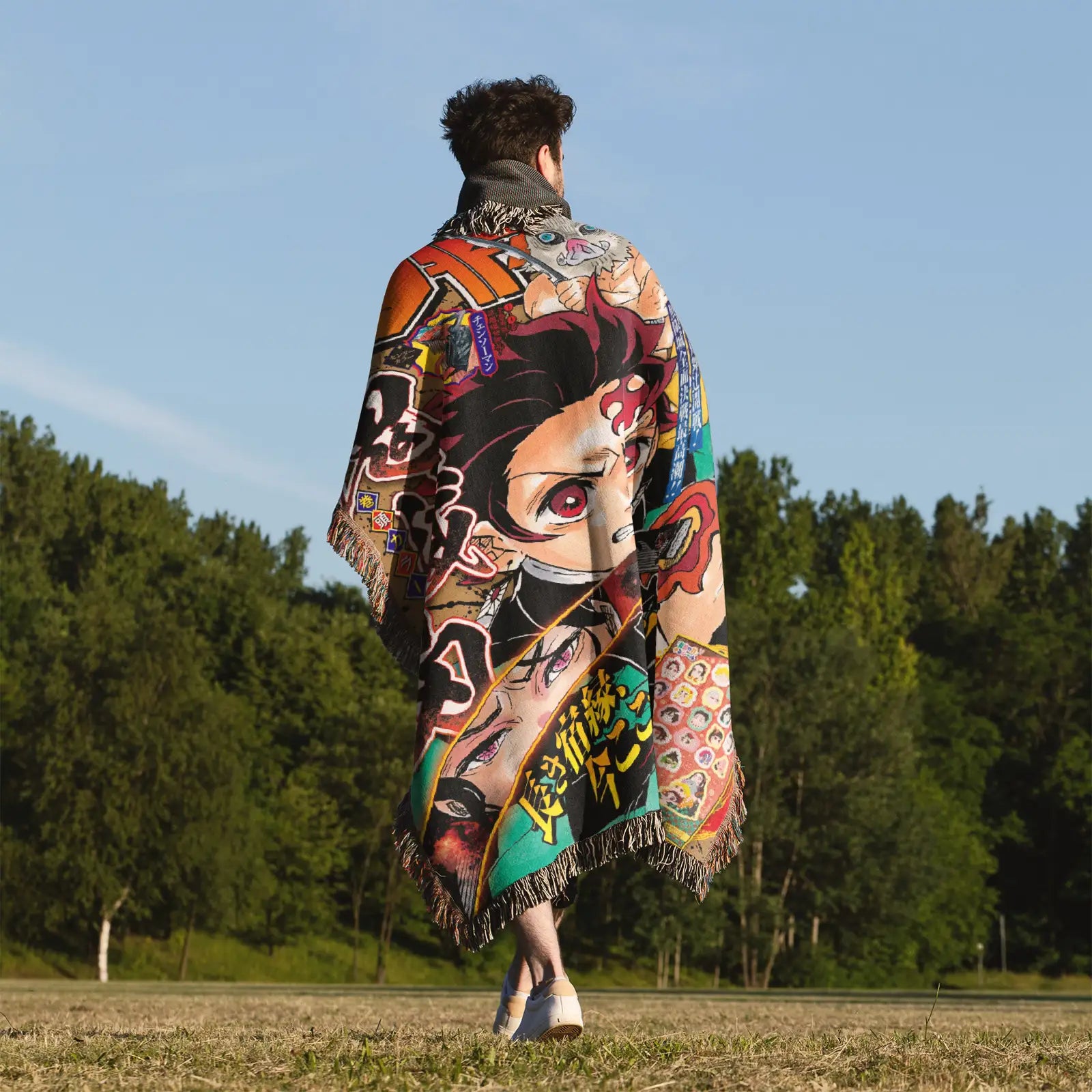 Demon Slayer Jump Comic Poster Tissé Couverture Tapisserie – Personnalité Anime Room Decor Cadeau-Ⅱ