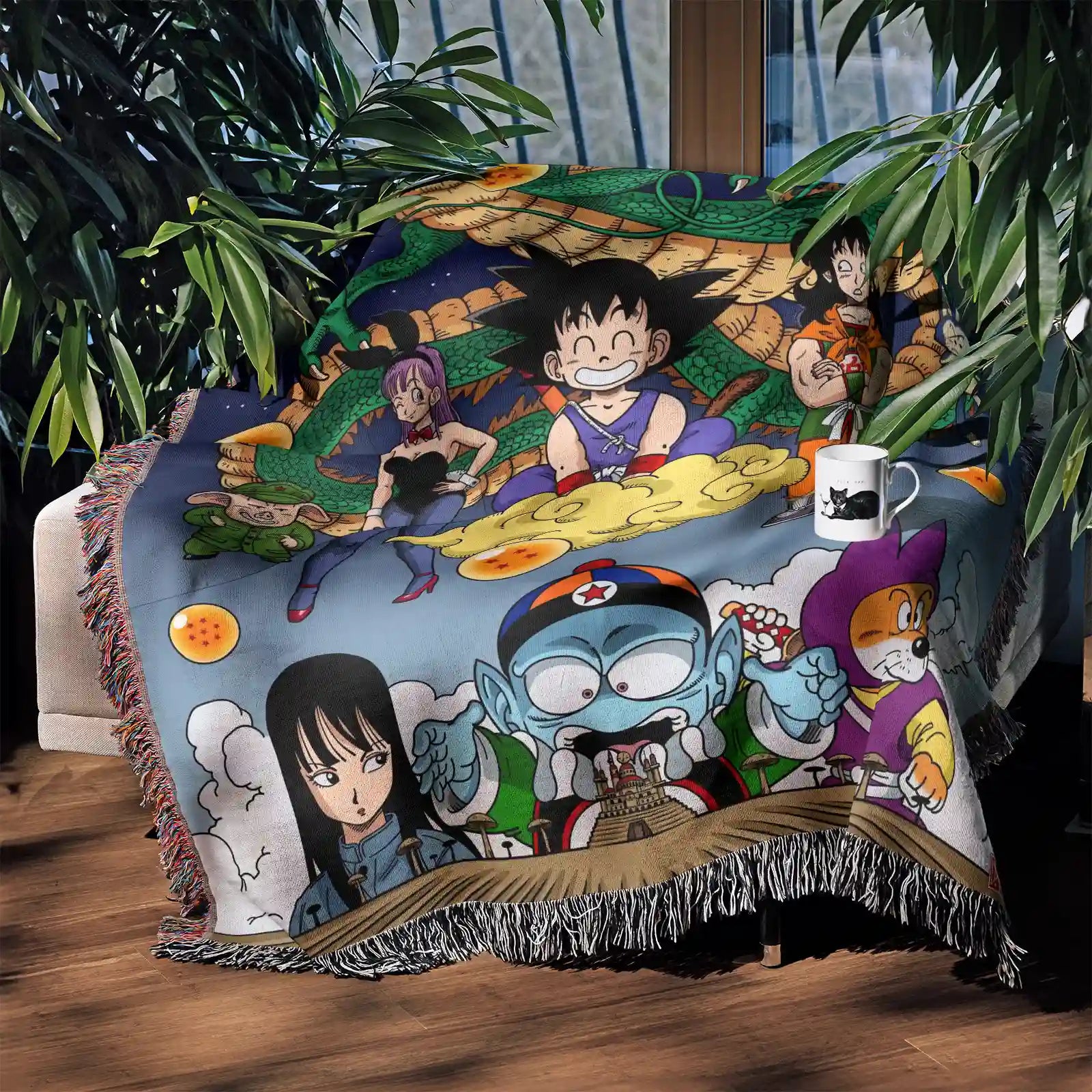 Tapisserie de couverture tissée Dragon Ball – Cadeau de décoration de chambre d'anime de personnalité-Ⅱ