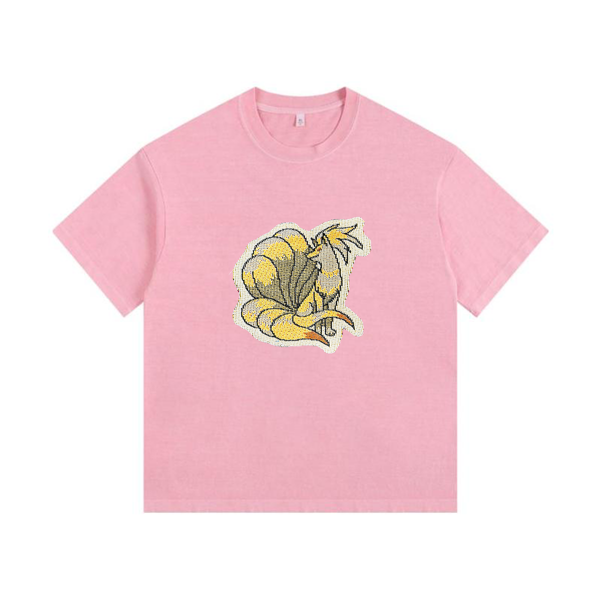 Ninetales Tapestry& Stylish PoPkémon Patch Appliqué Gradient Vintage Washed T-Shirt,Ideal Gift for Fans,T55