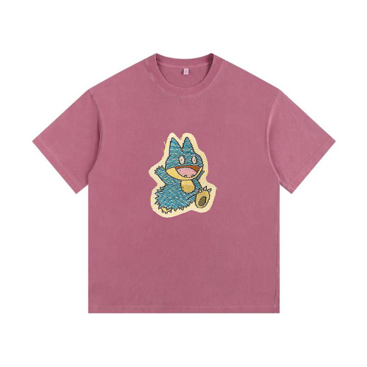 Munchlax Tapestry& Stylish PoPkémon Patch Appliqué Gradient Vintage Washed T-Shirt,Ideal Gift for Fans,T54