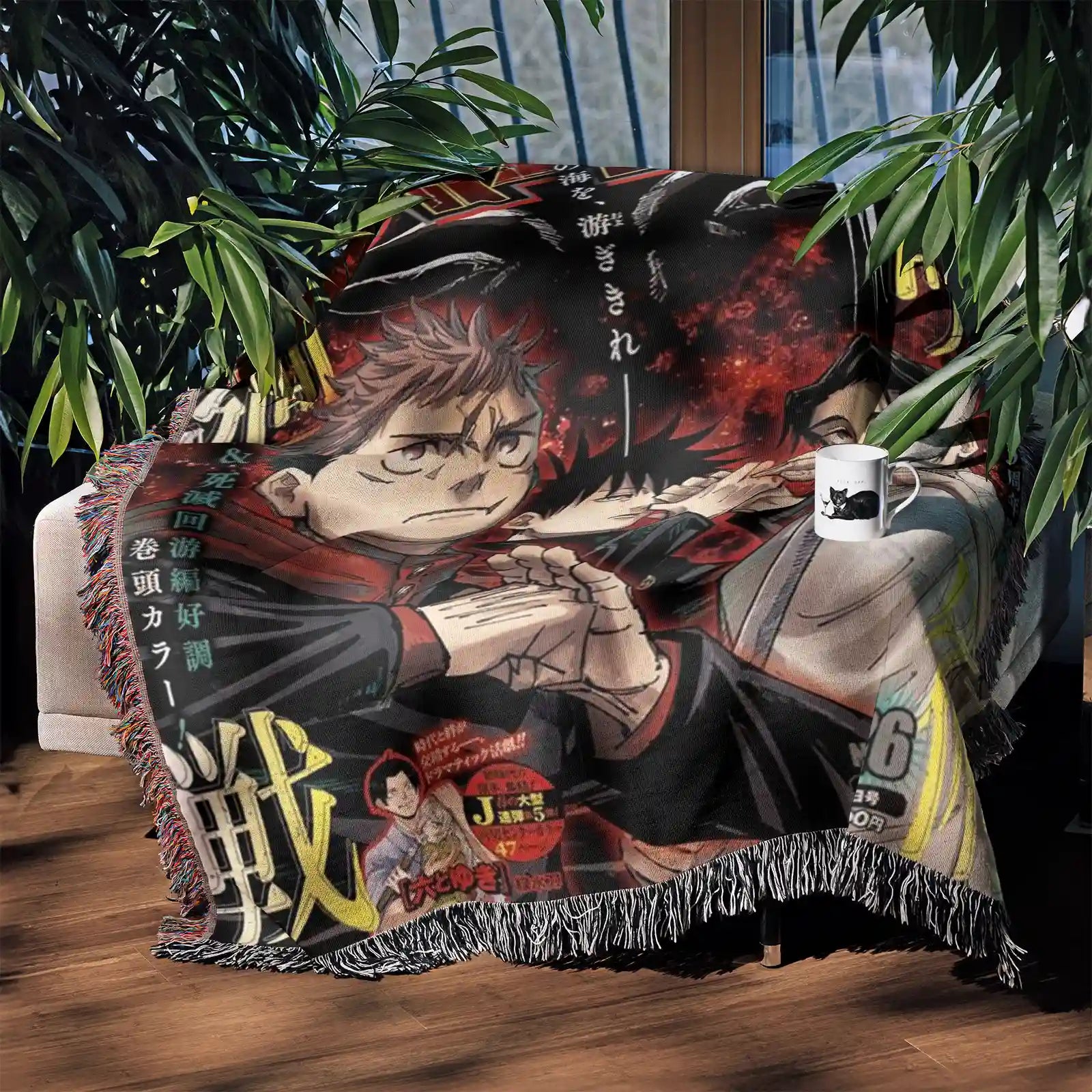 Couverture tissée Jujutsu Kaisen, tapisserie – personnalité, décoration de chambre d'anime, cadeau-Ⅳ