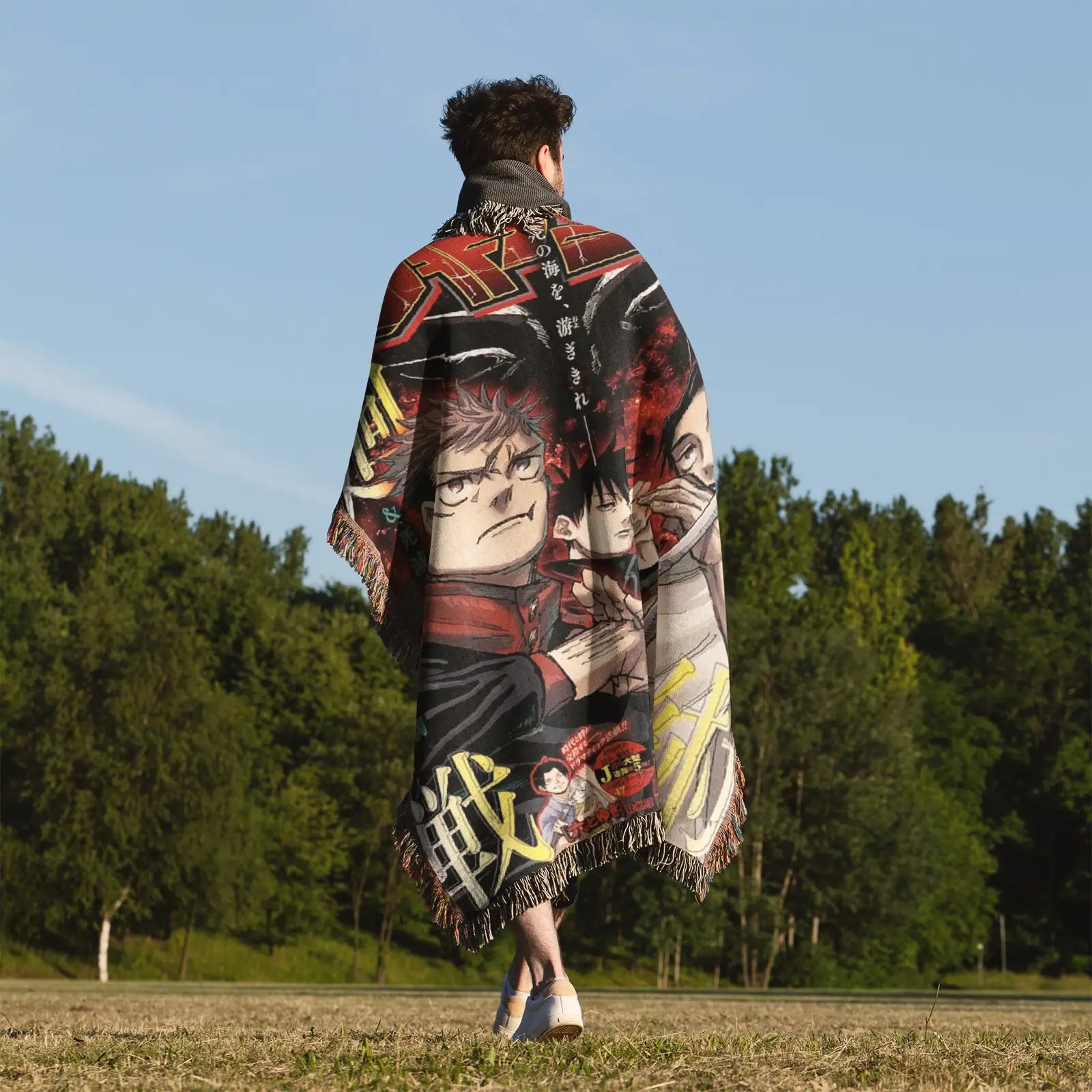 Couverture tissée Jujutsu Kaisen, tapisserie – personnalité, décoration de chambre d'anime, cadeau-Ⅳ