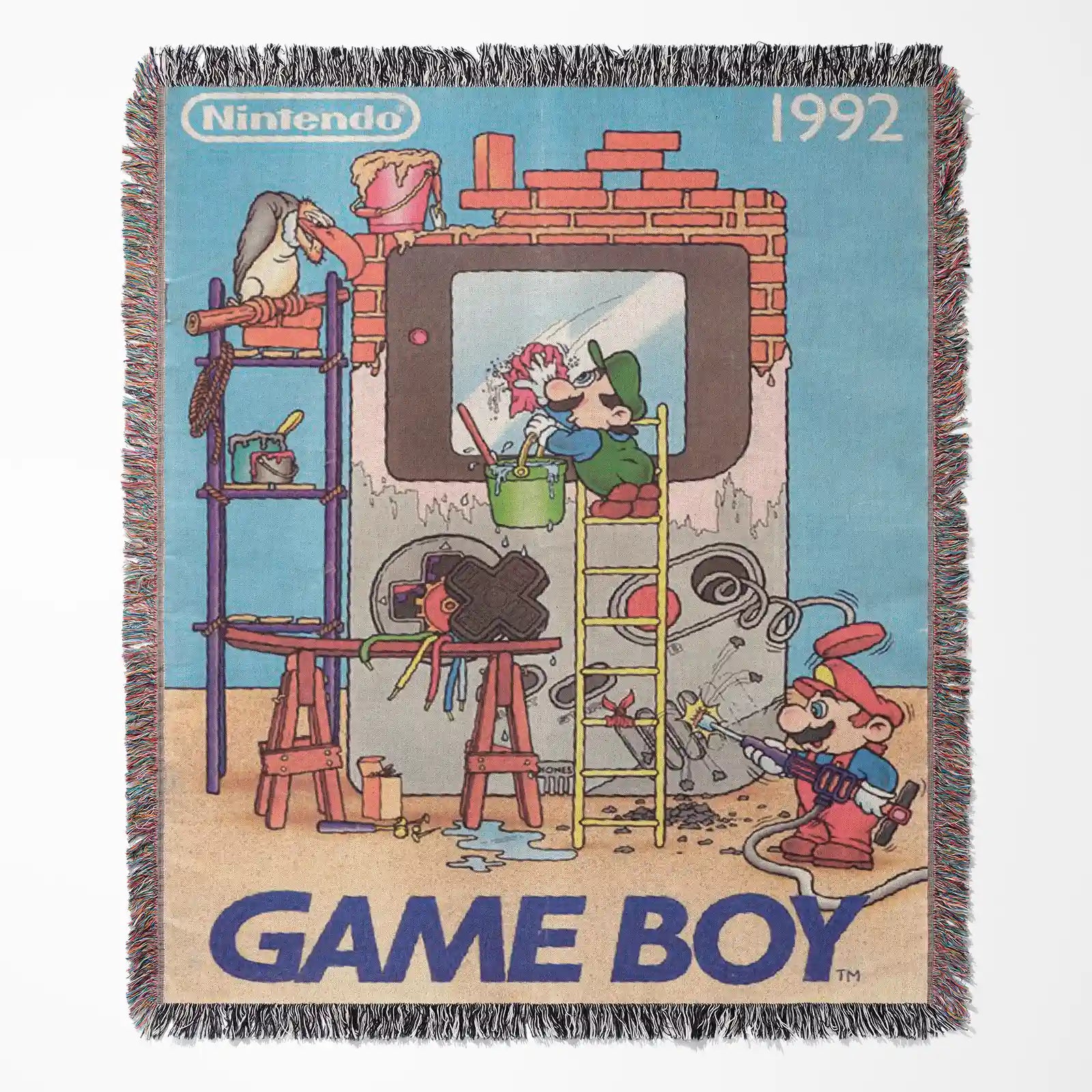 Tapisserie de couverture tissée Mario – Cadeau de décoration de salle de jeu de personnalité-Ⅲ