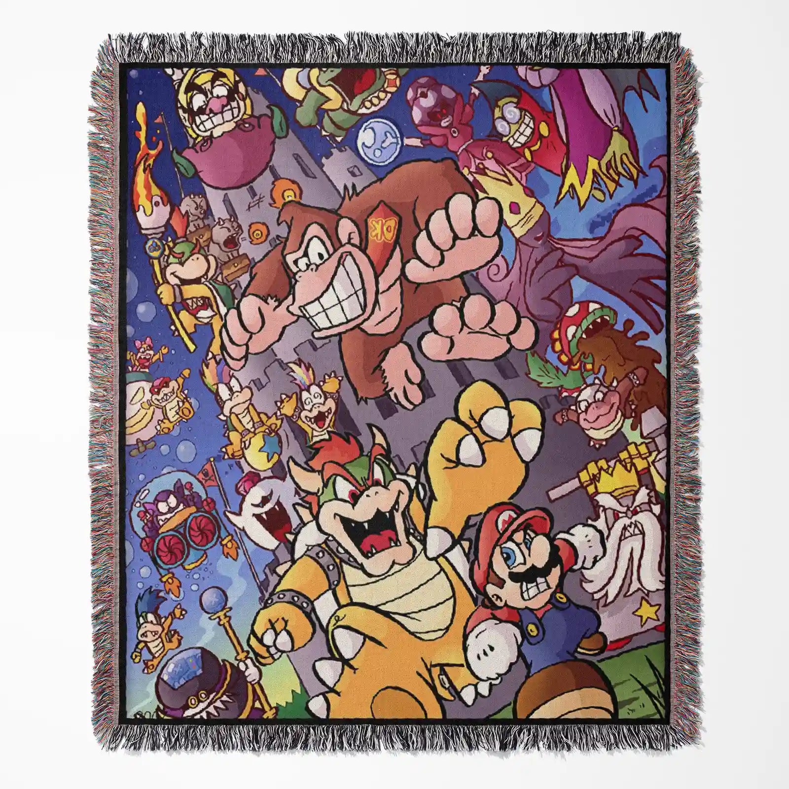 Tapisserie de couverture tissée Mario – Cadeau de décoration de salle de jeu de personnalité-Ⅰ