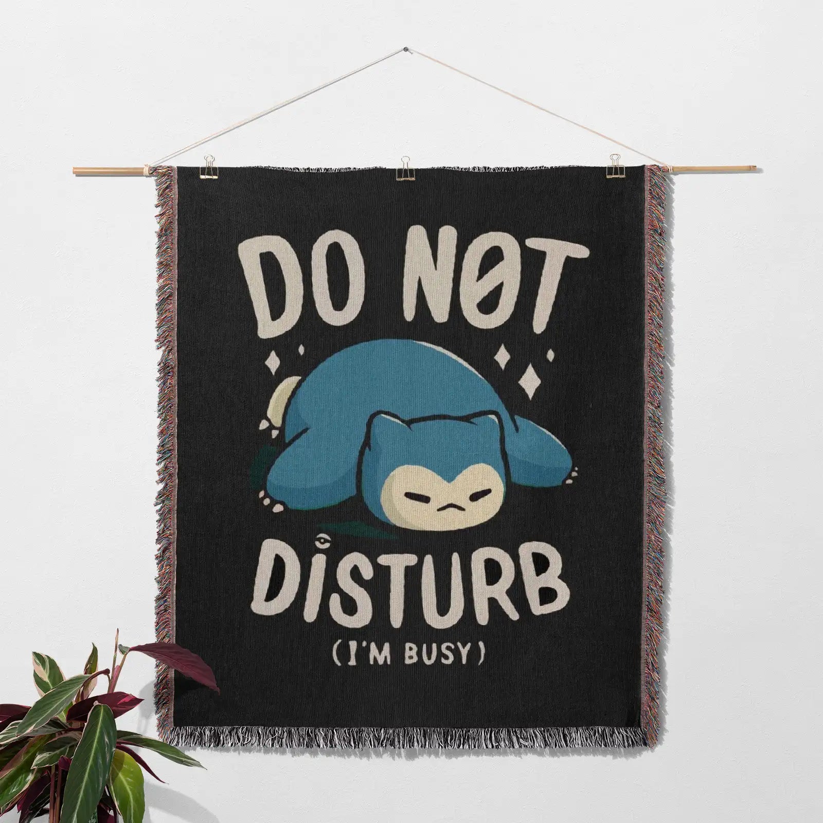 Tapisserie de couverture tissée Pokemon Ronflex – Cadeau de décoration de chambre d'anime de personnalité