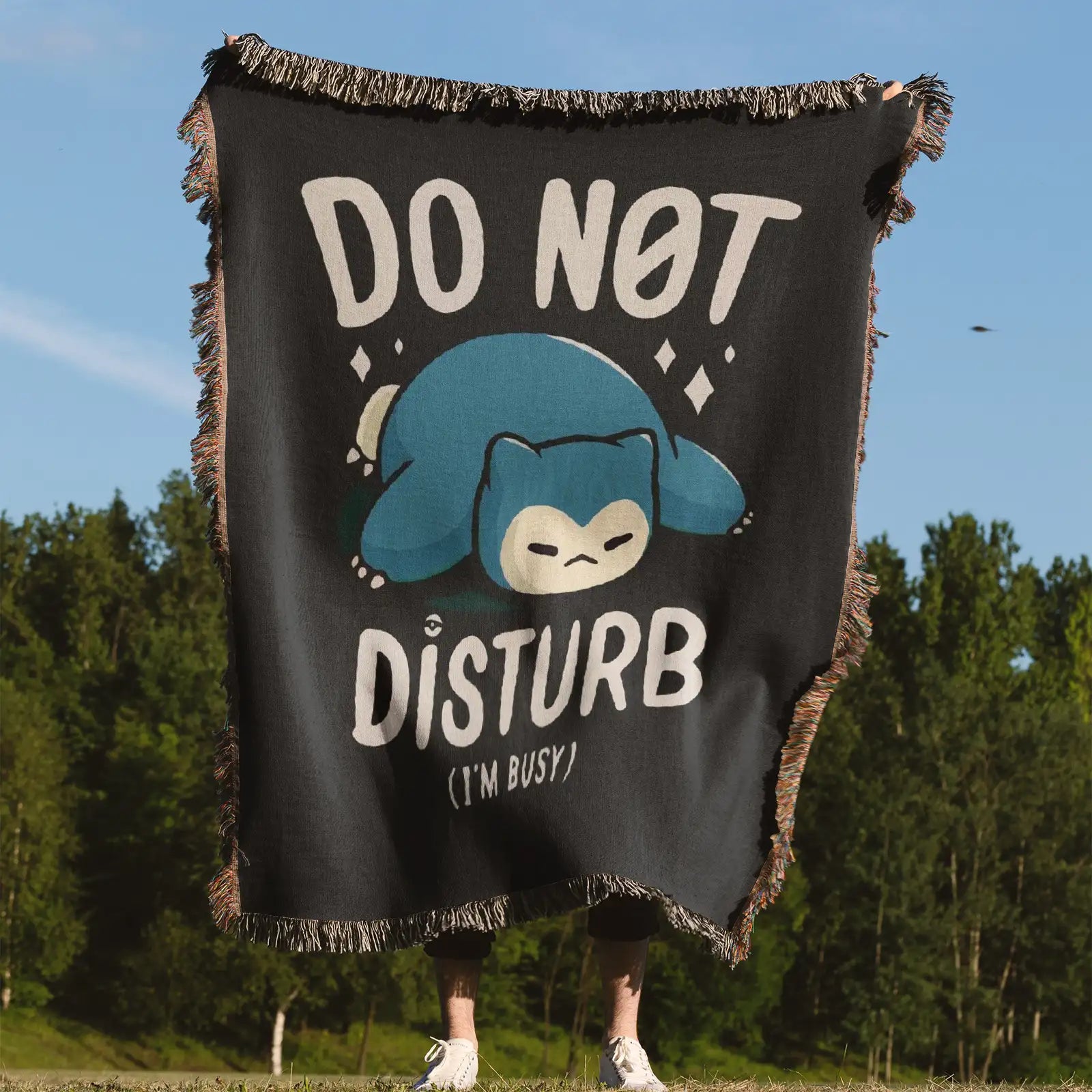 Tapisserie de couverture tissée Pokemon Ronflex – Cadeau de décoration de chambre d'anime de personnalité