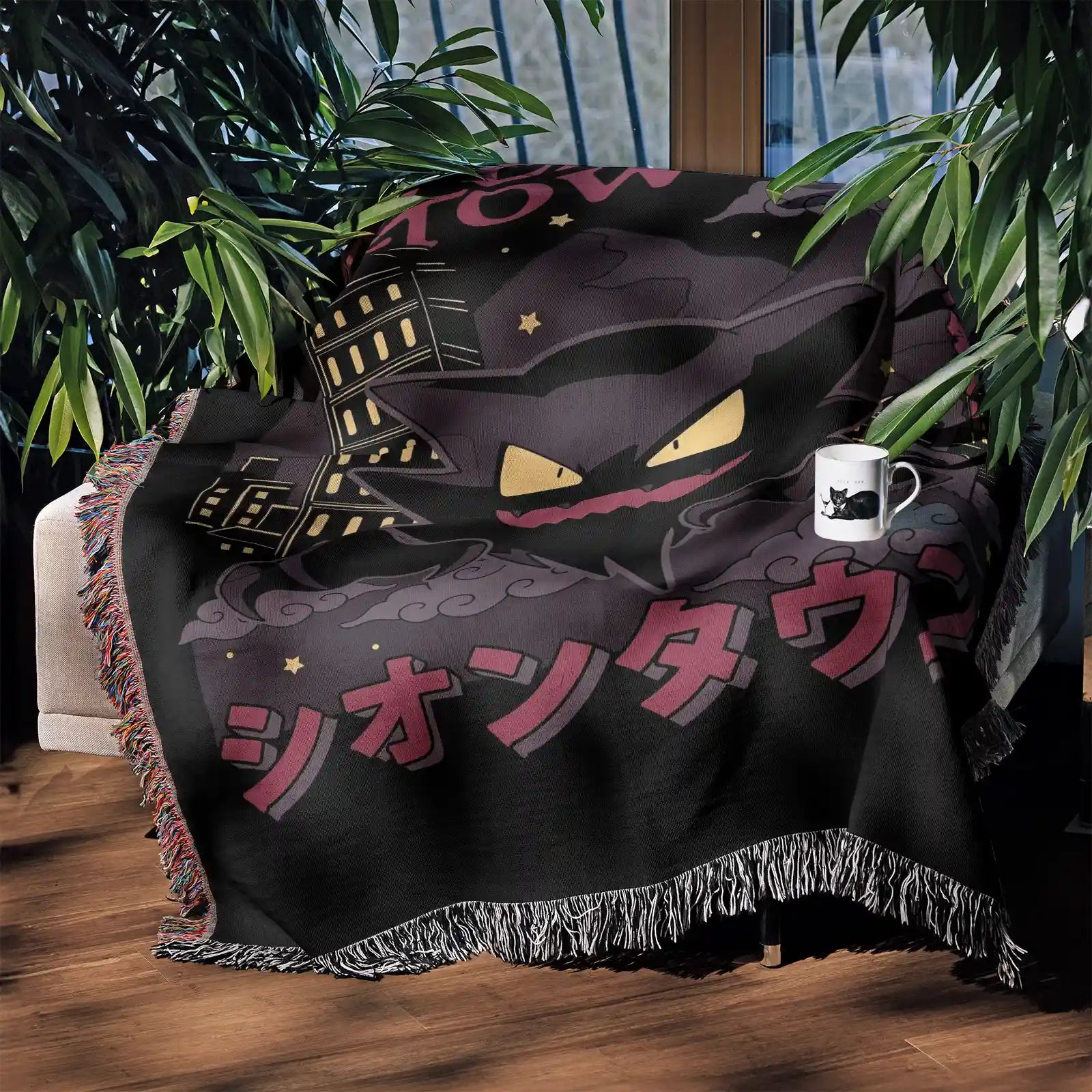 Couverture tissée Pokemon Gengar, tapisserie – personnalité, décoration de chambre d'anime, cadeau-Ⅱ