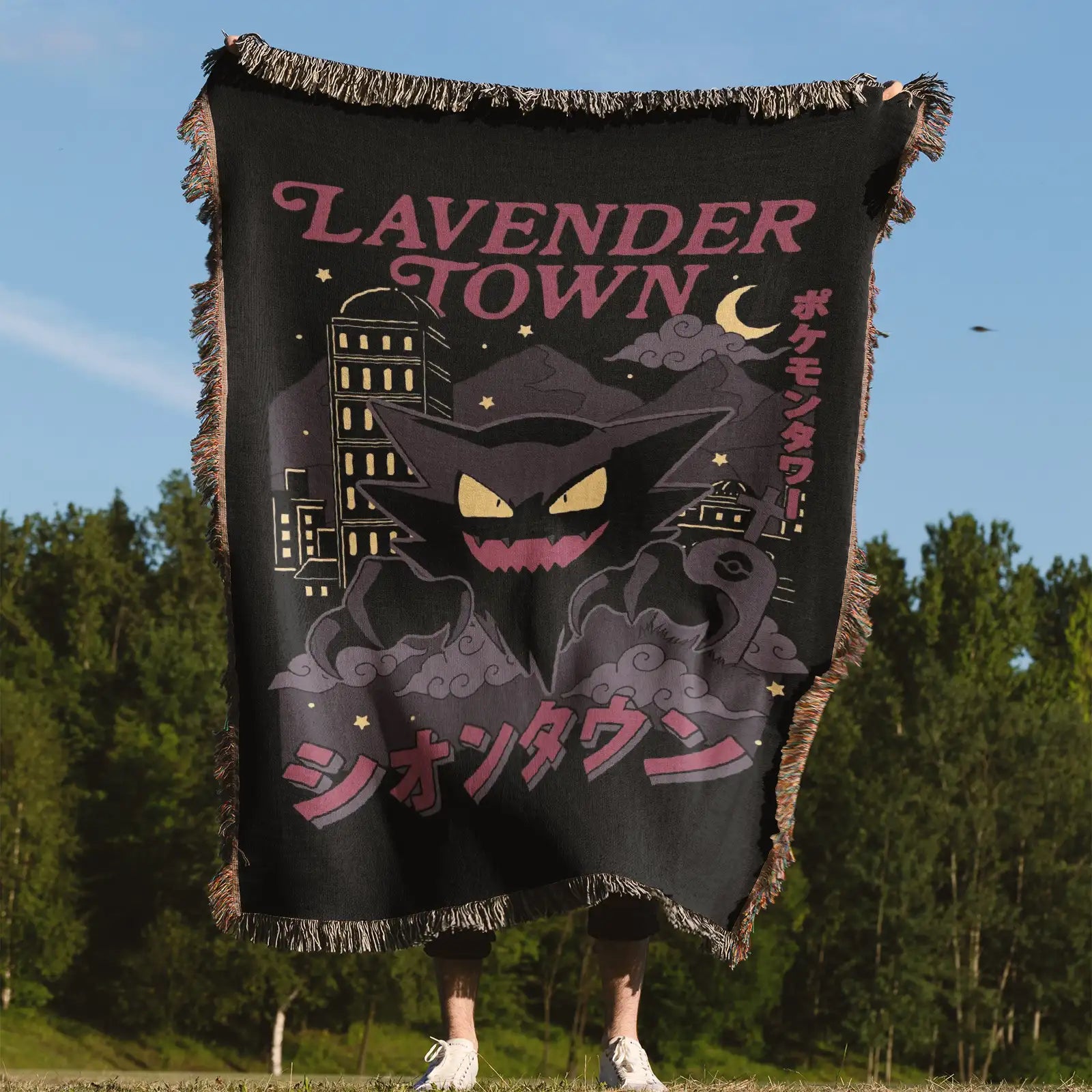 Couverture tissée Pokemon Gengar, tapisserie – personnalité, décoration de chambre d'anime, cadeau-Ⅱ