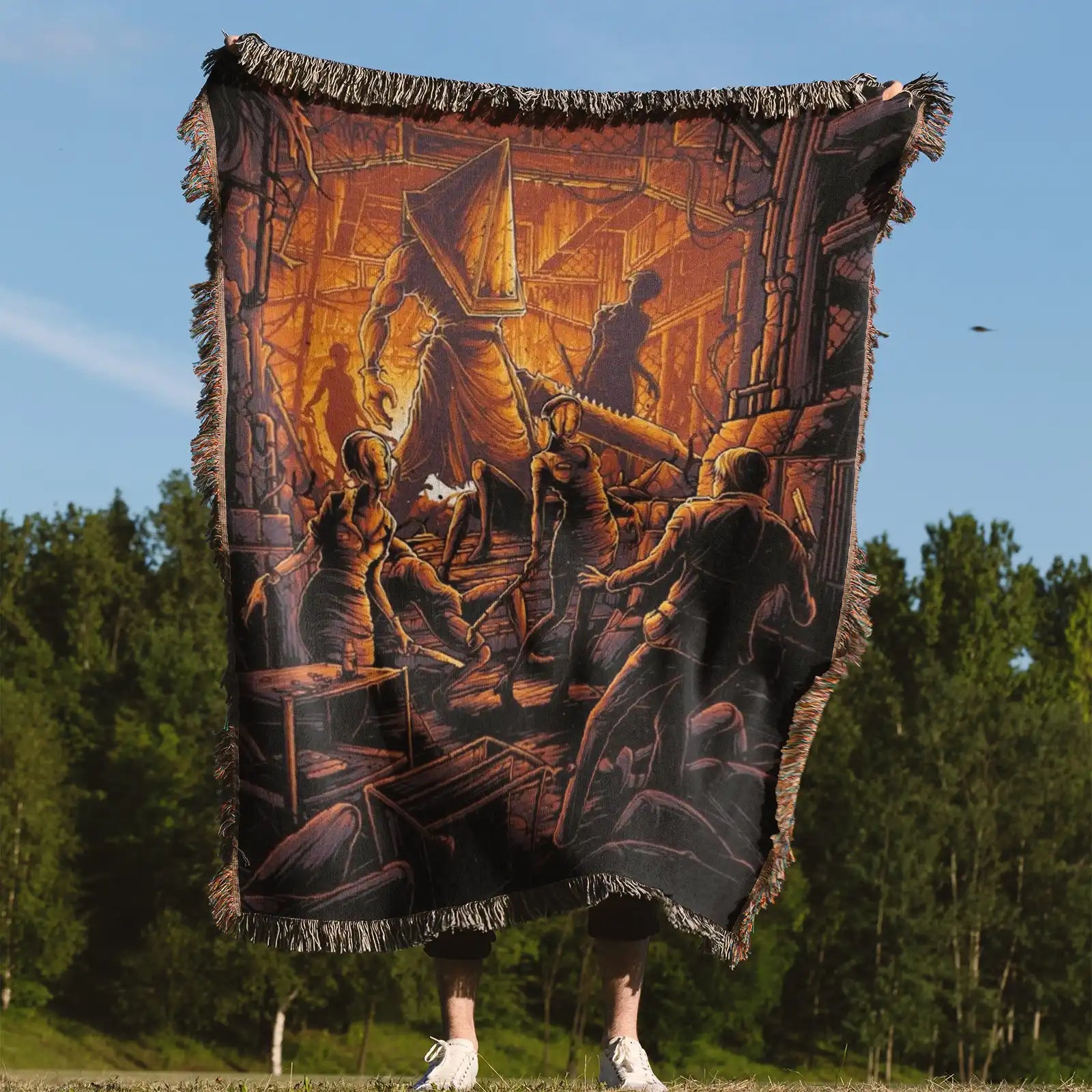 Silent Hill Woven Throw Blanket Tapestry – Personality Anime Room Decor Gift-ⅠI